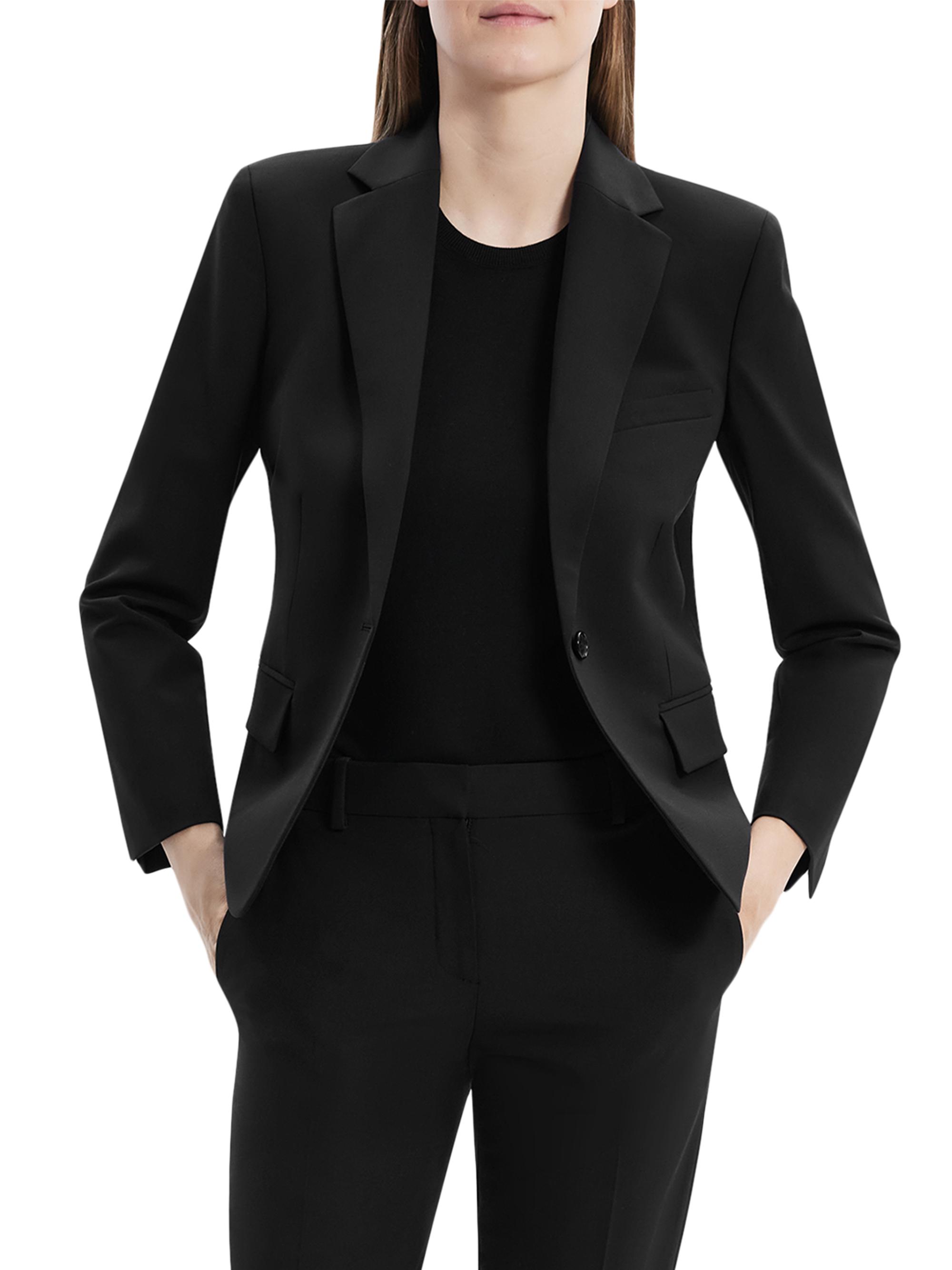 Theory Women's Single Button Slim Fit Blazer - Black - Size 00