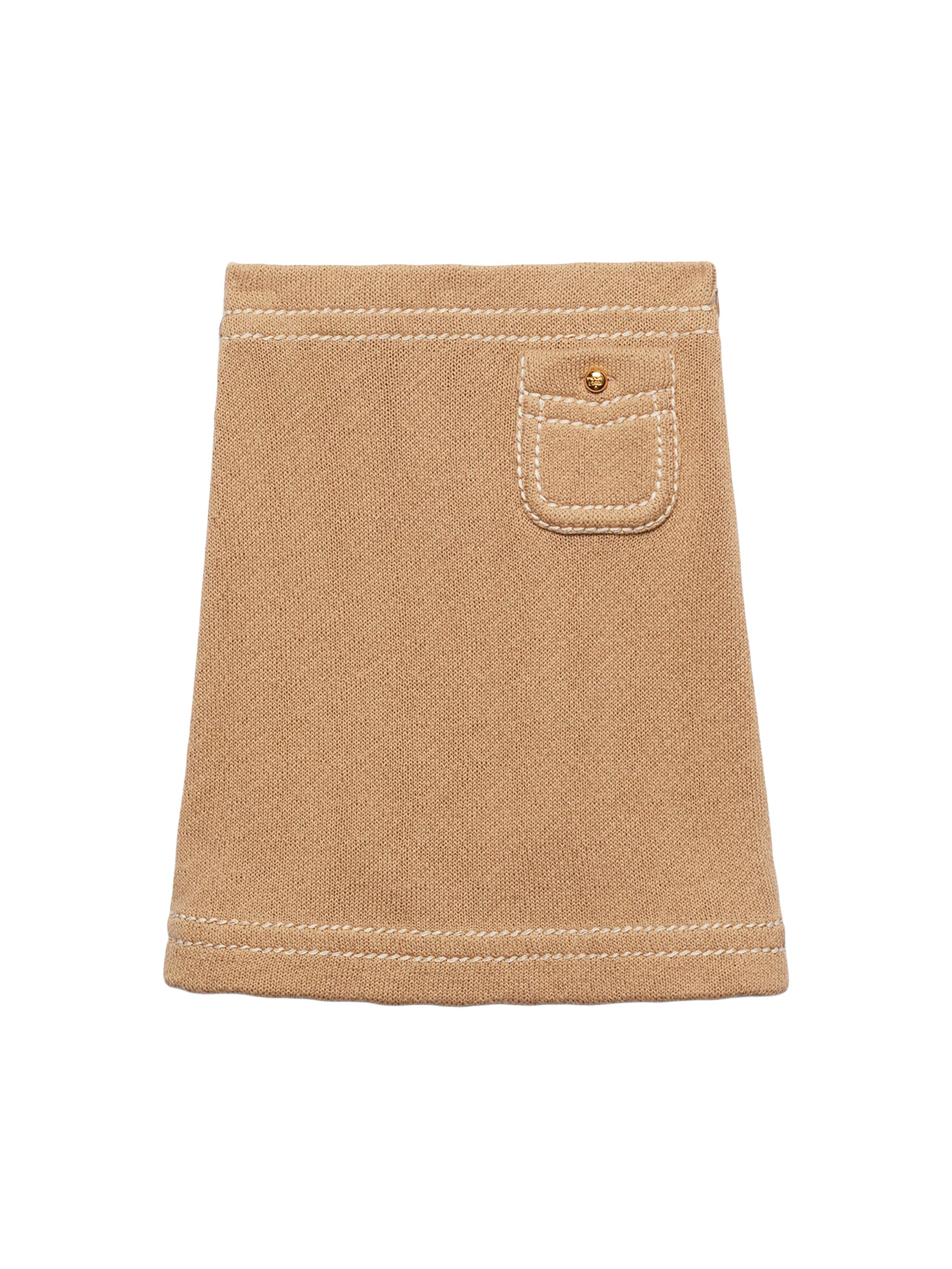 Prada Women's Cotton Miniskirt - Beige Khaki