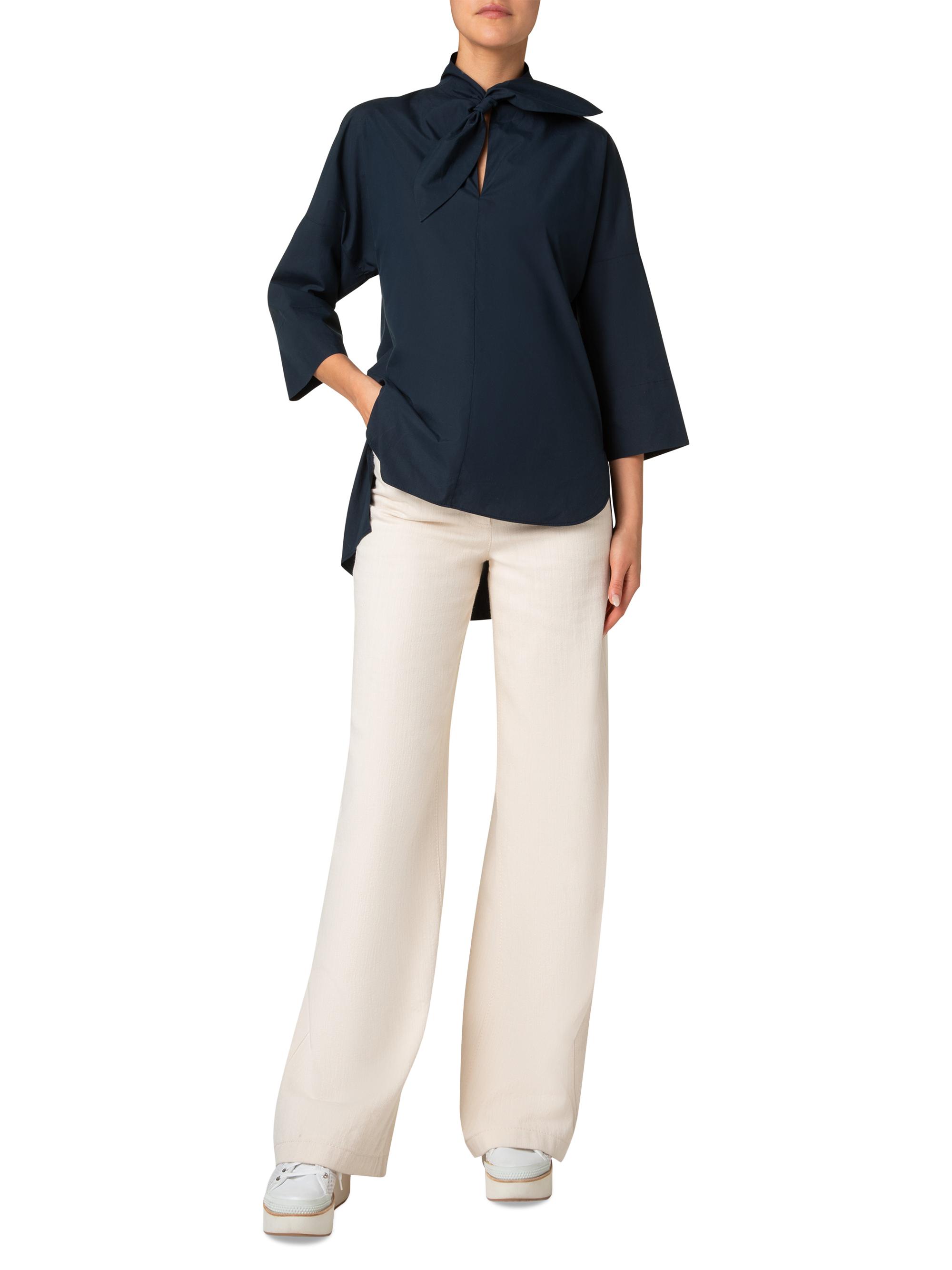 Akris punto Women's Marine Knot Cotton Tunic Blouse - Navy