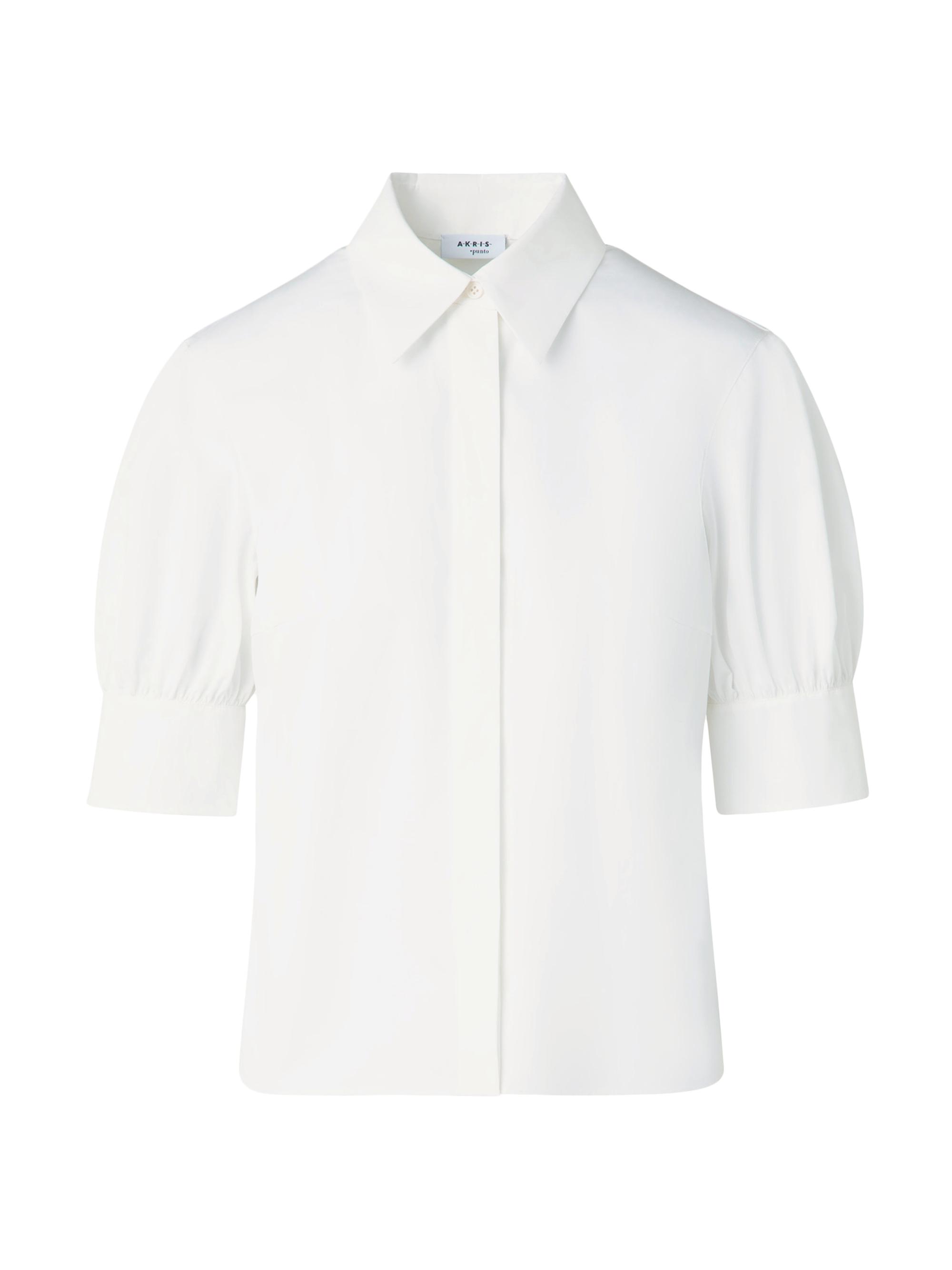 Akris punto Women's Cotton Poplin Puff-Sleeve Blouse - Cream