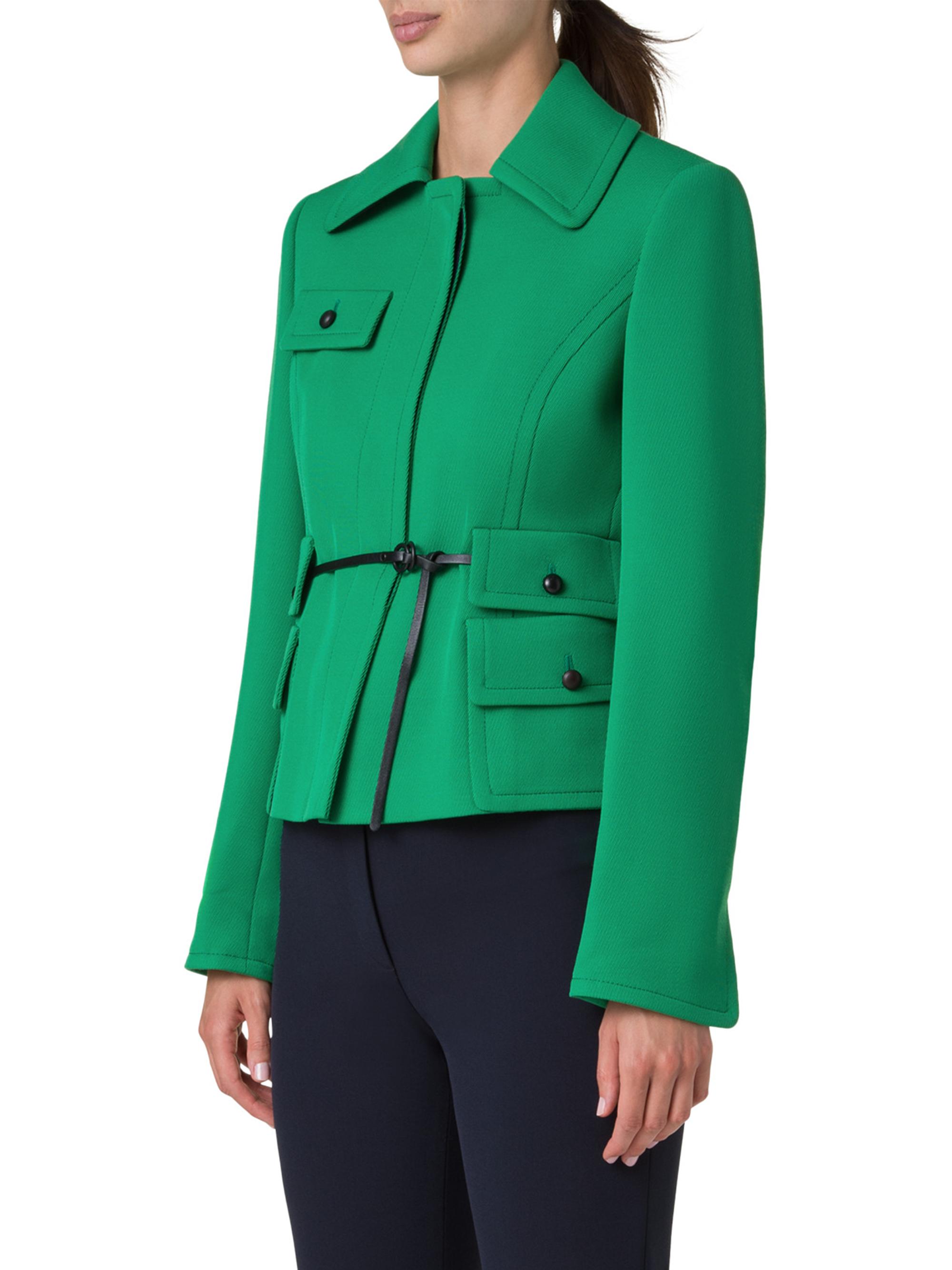 Akris punto Virgin-Wool Belted Jacket | Saks Fifth Avenue