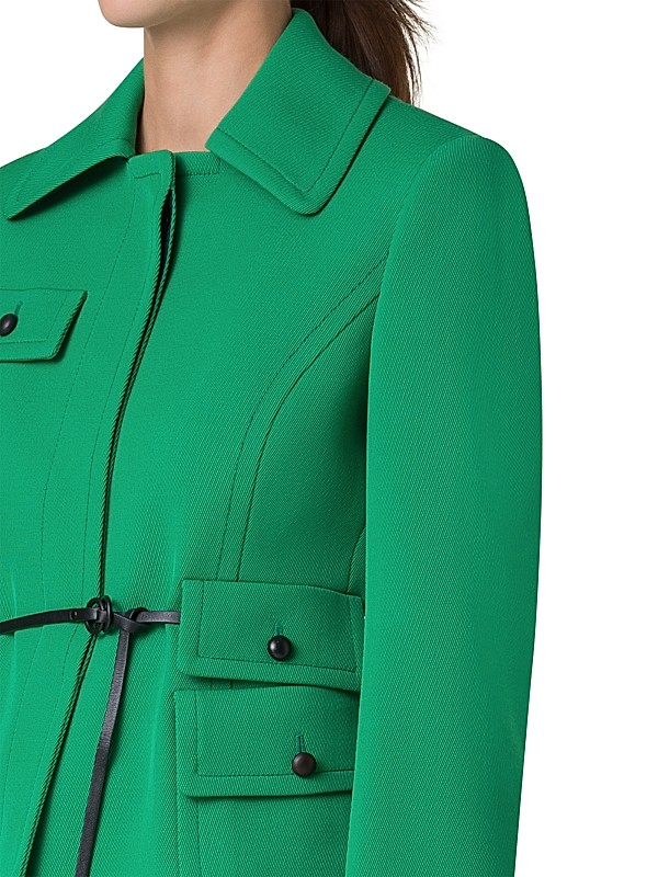 Shop Akris punto Virgin-Wool Belted Jacket | Saks Fifth Avenue Shop Akris punto Virgin-Wool Belted Jacket | Saks Fifth Avenue