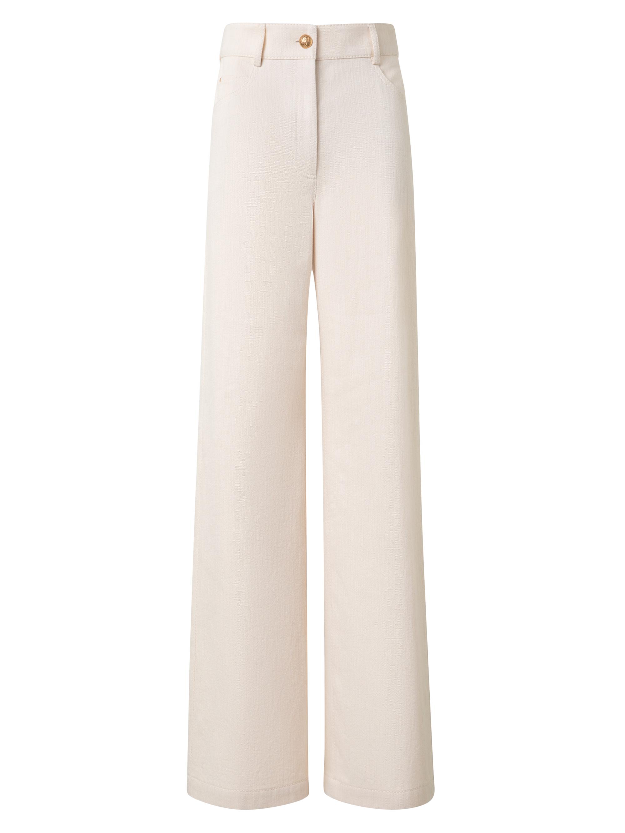 Akris punto Women's Cooper Cotton-Wool Wide-Leg Pants - Cashew