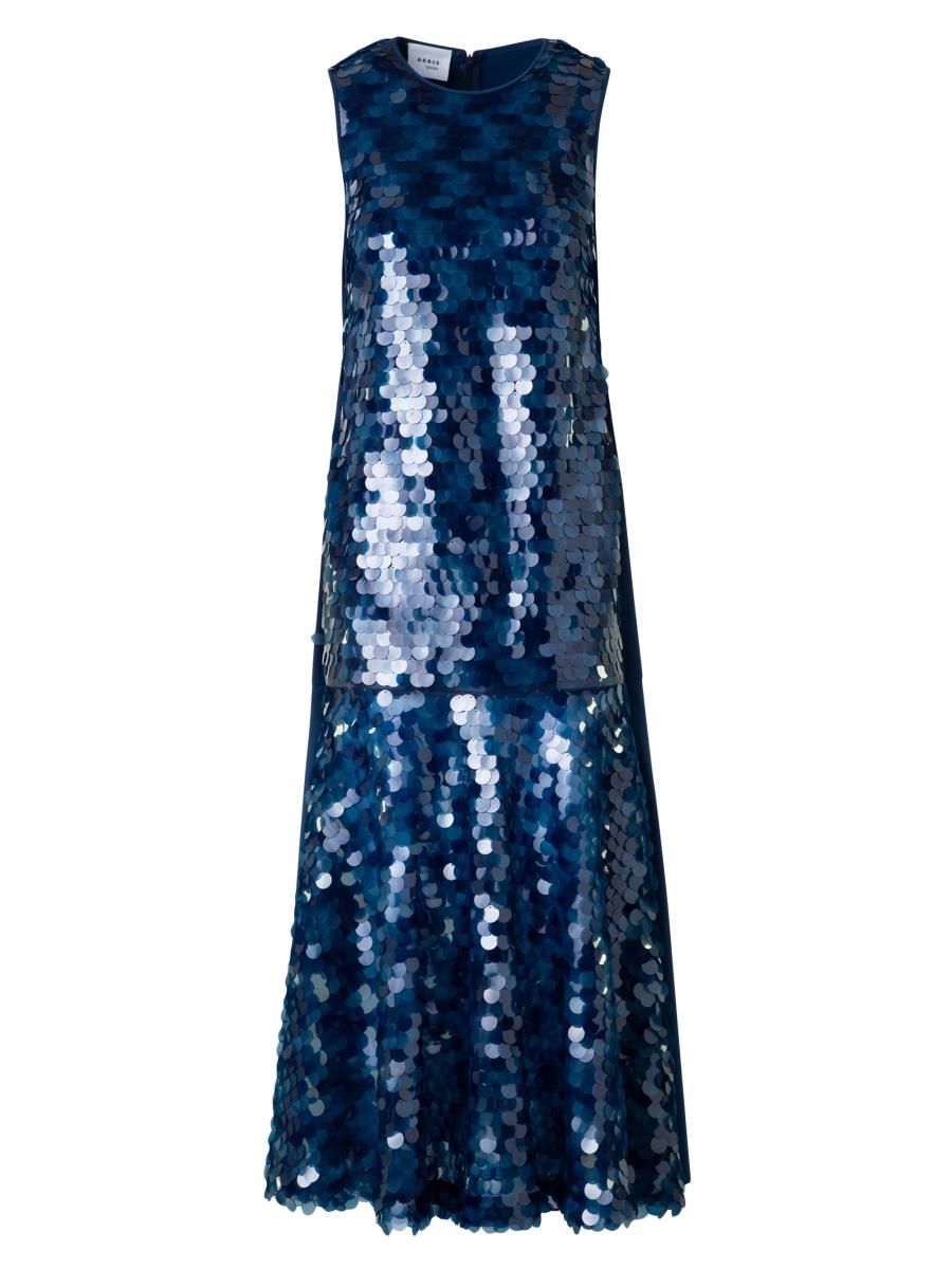 アクリス　AKRIS punto ブルードレス Akris Punto - Azure Belted Short Sleeve T-Shirt Dress
