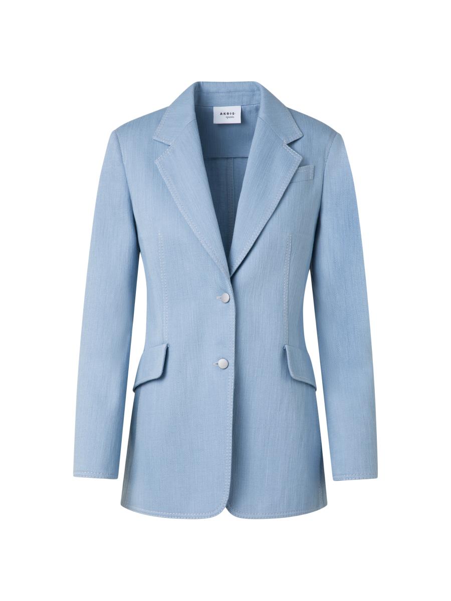 Akris punto Stretch Denim Tailored Jacket | Saks Fifth Avenue