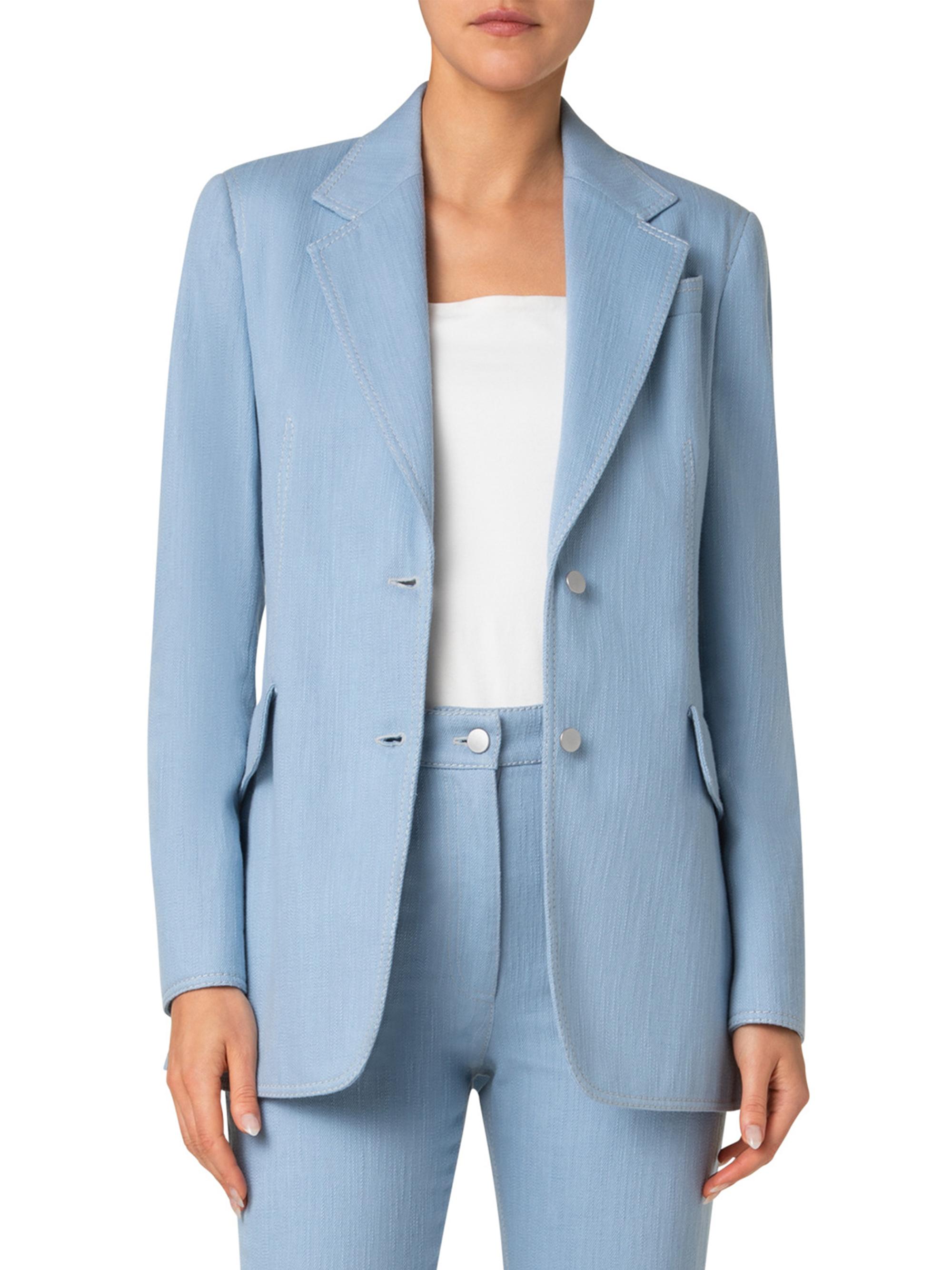 Akris punto Stretch Denim Tailored Jacket | Saks Fifth Avenue