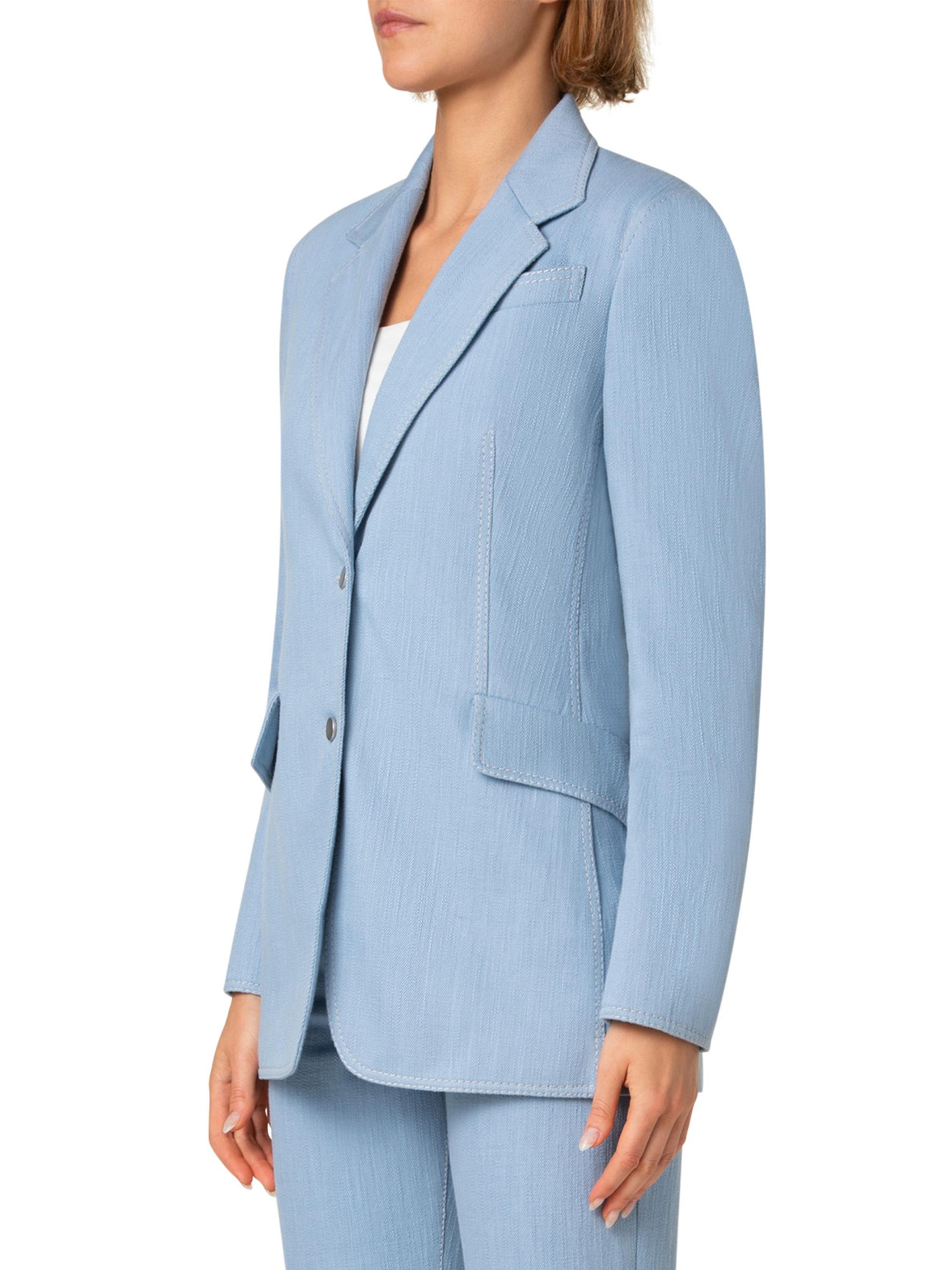 Akris punto Stretch Denim Tailored Jacket | Saks Fifth Avenue