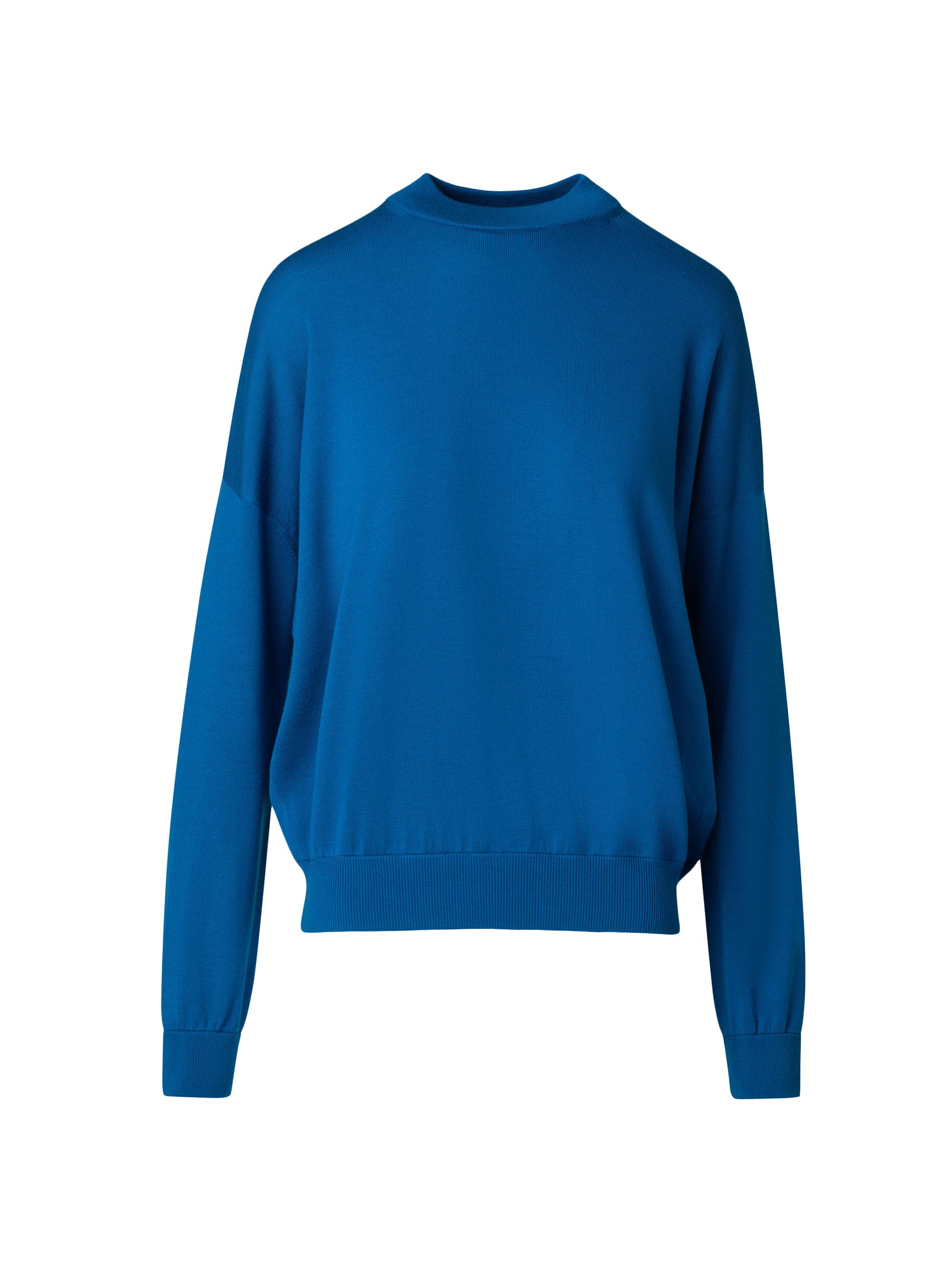 Akris punto Women's Mock Turtleneck Wool Sweater - Royal Blue