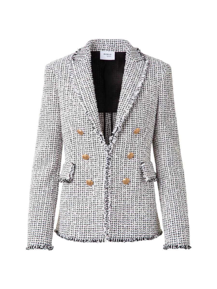 ブルエラ　Double Button Tweed Jacket Emma Jacket | Blue Barleycorn Harris Tweed