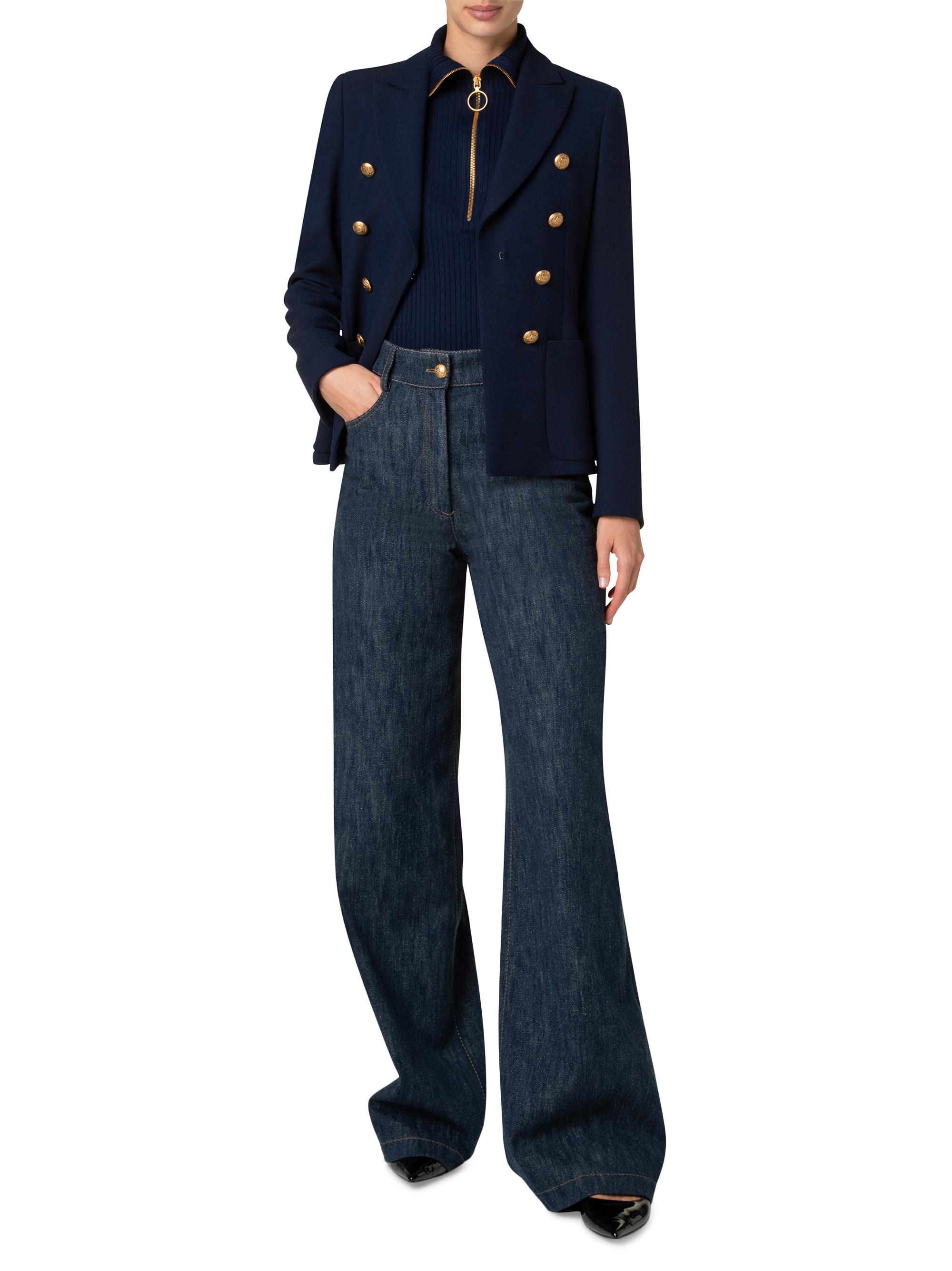 Akris punto Crepe Faux-Double-Breasted Blazer | Saks Fifth Avenue