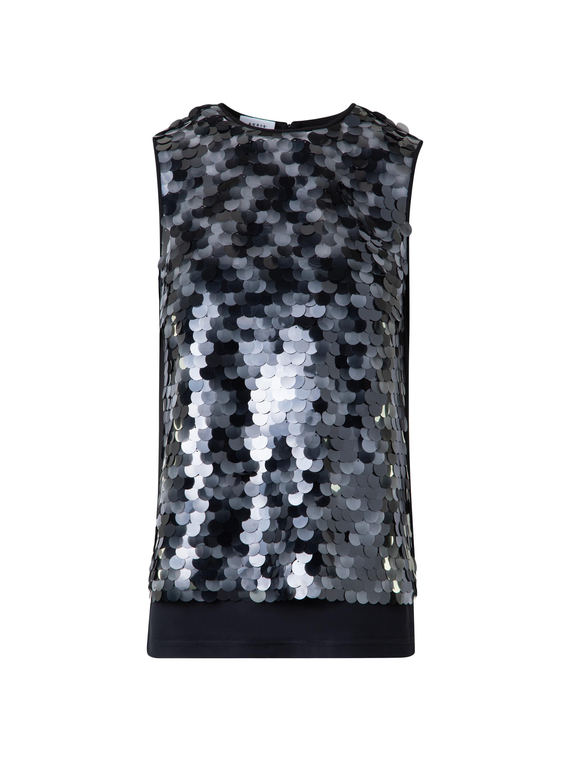 Akris punto Women's Dot Sequined Sleeveless Top - Black