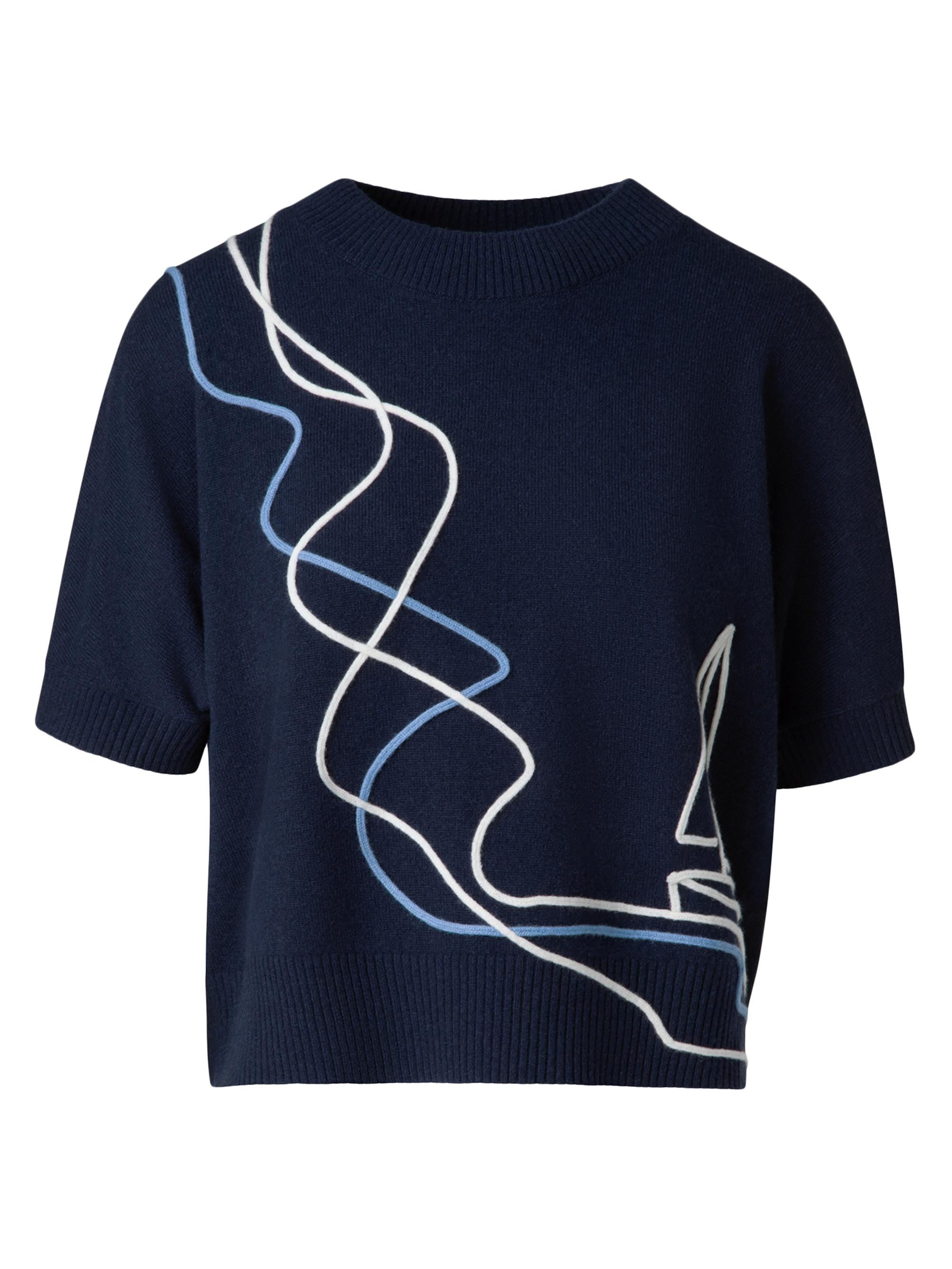 Akris punto Women's Sailboat Wool-Cashmere Sweater - Navy