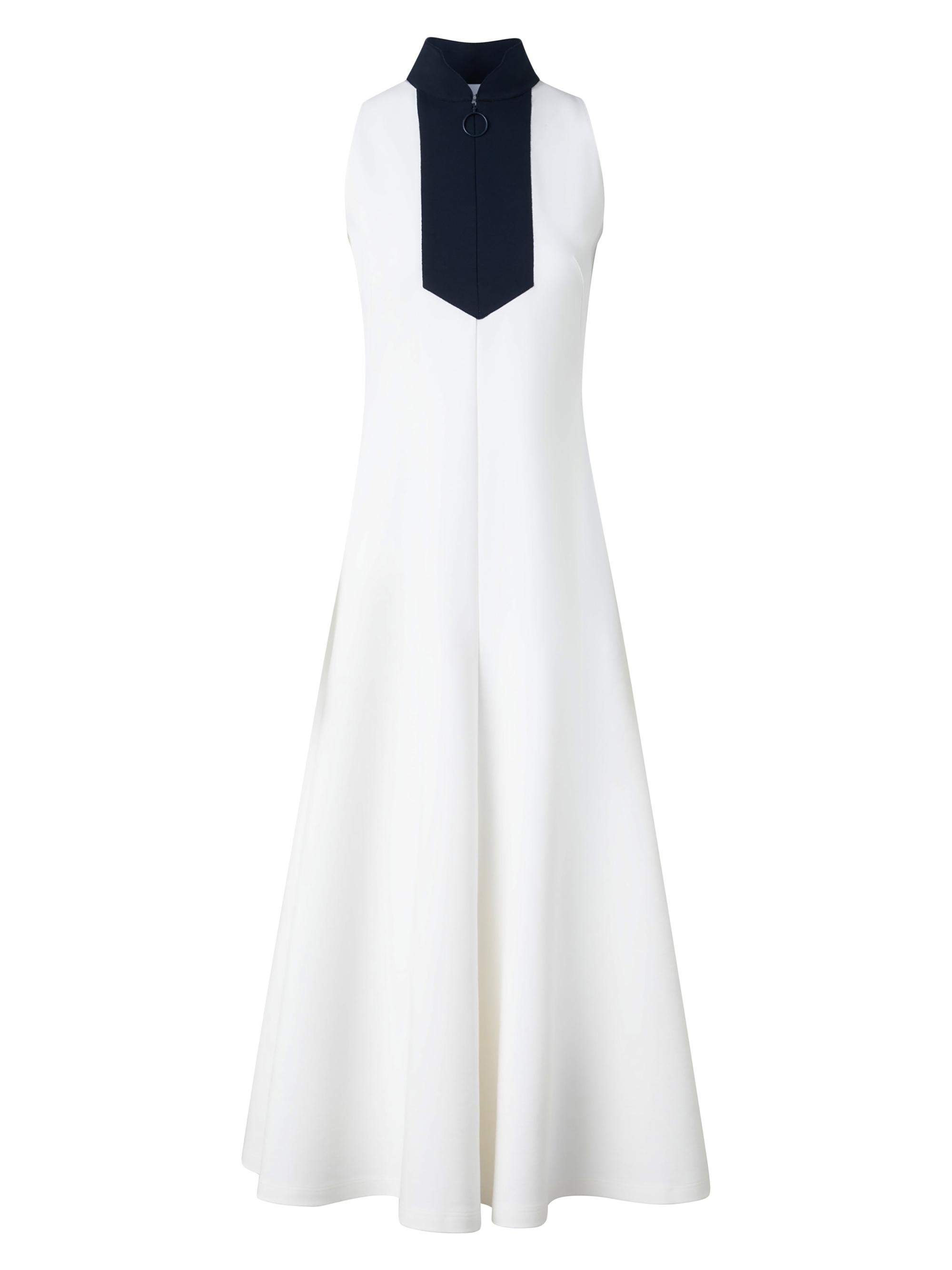 Akris punto Women's Jersey Mockneck Sleeveless Midi-Dress - Cream Navy