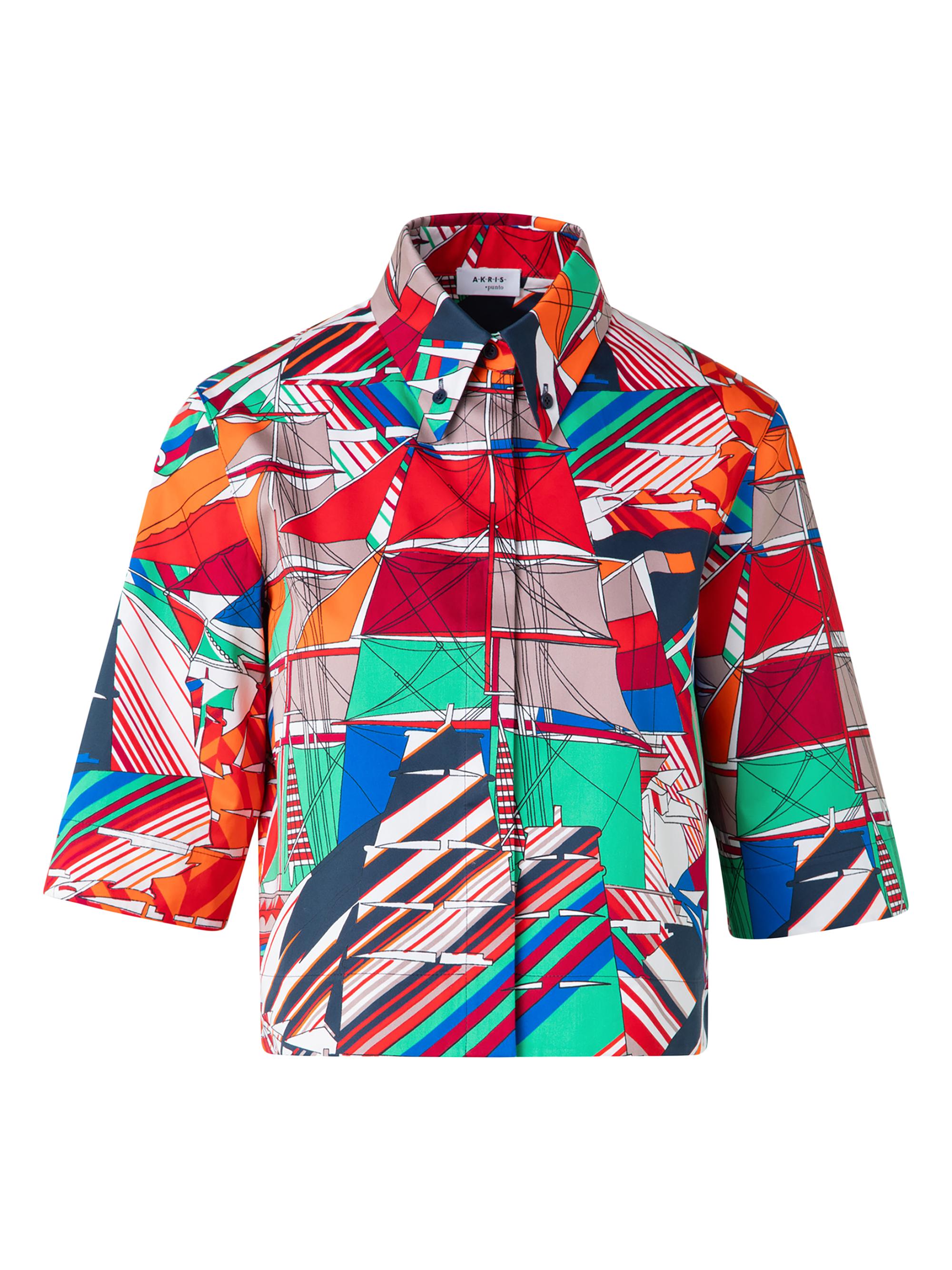 Akris punto Women's Sailboat Cotton Sateen Shirt