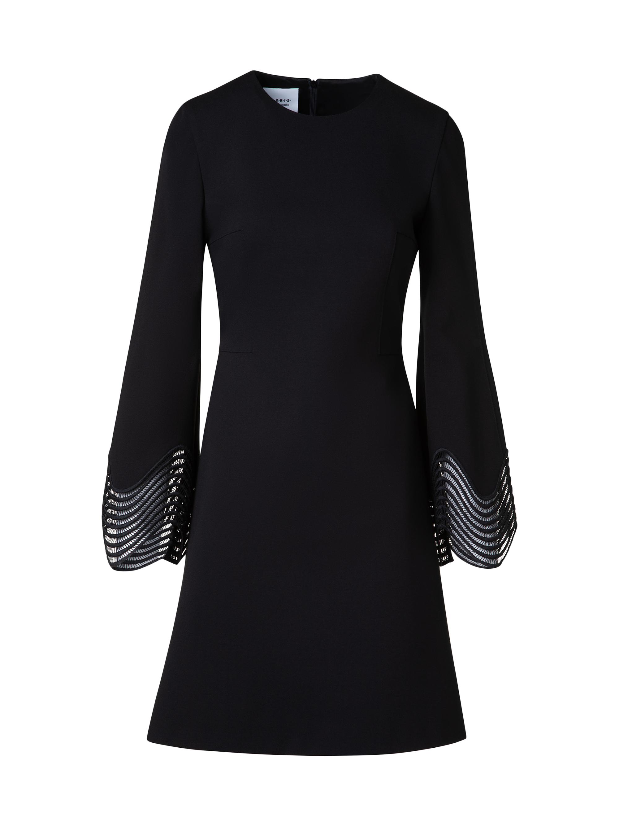 Akris punto Women's Scalloped Cuff Jersey Minidress - Black