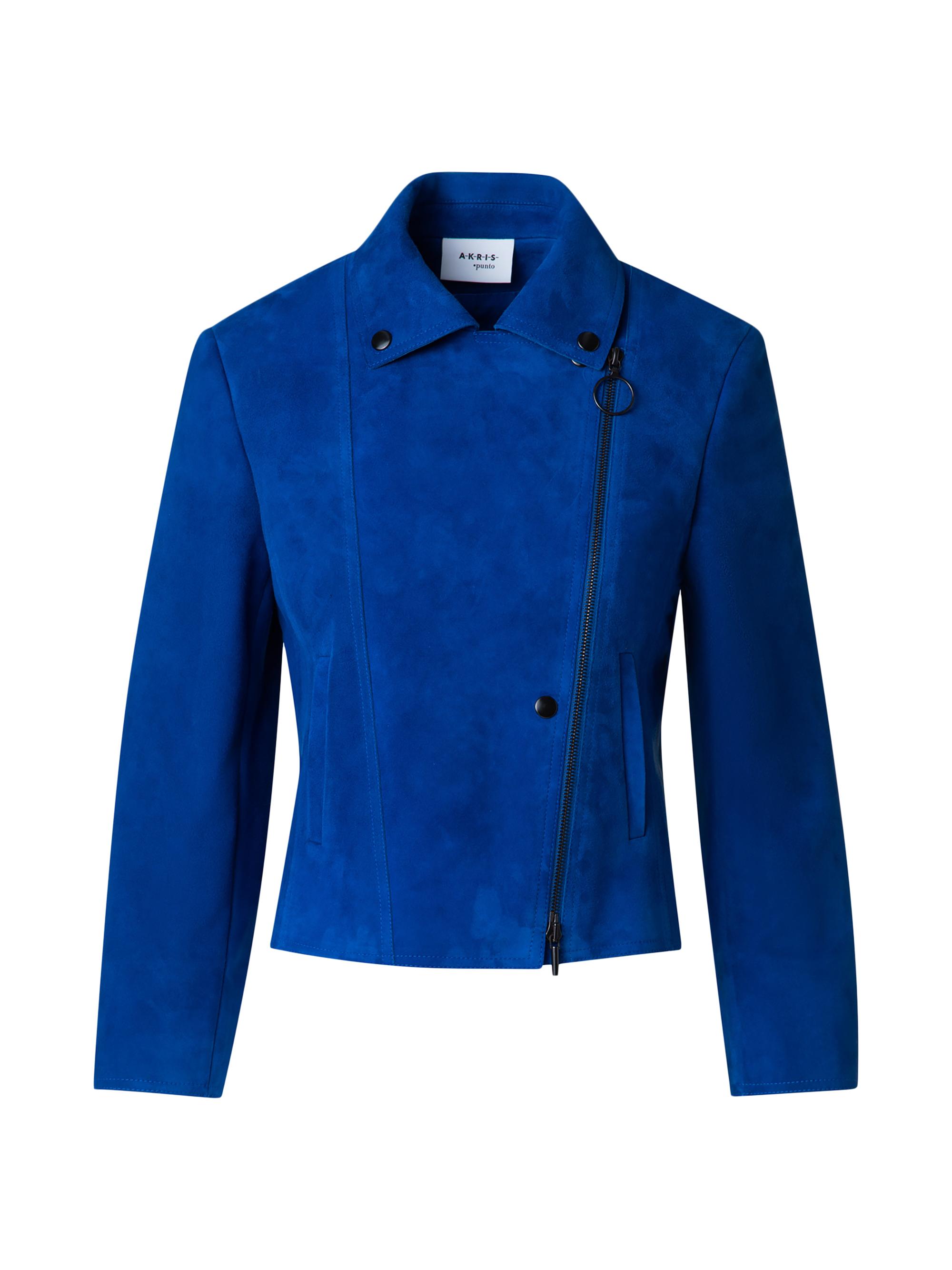 AKRISジャケット Akris punto Carabine-Hook Lacquered Faux Leather Jacket