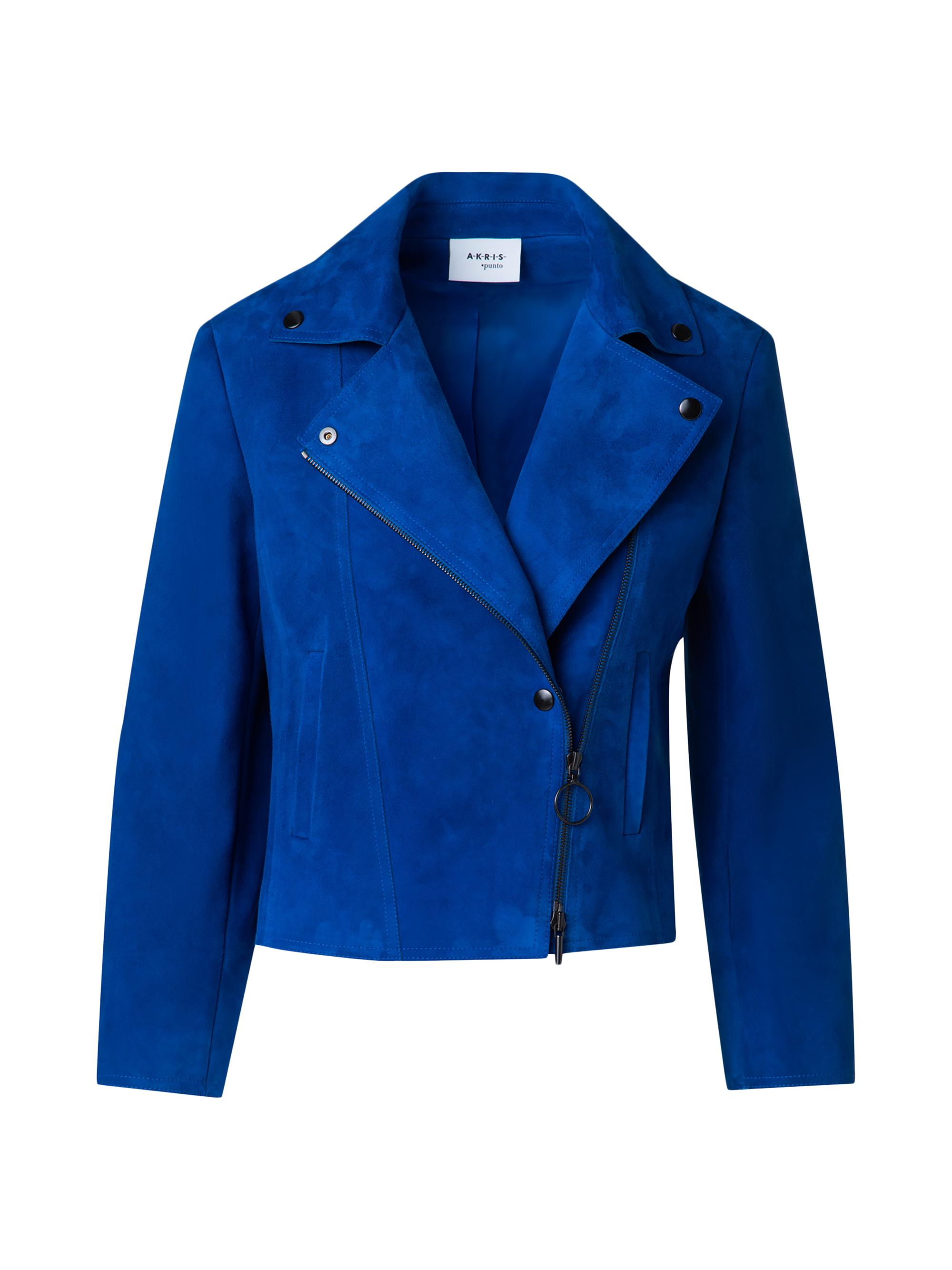 Akris punto Suede Cropped Biker Jacket | Saks Fifth Avenue
