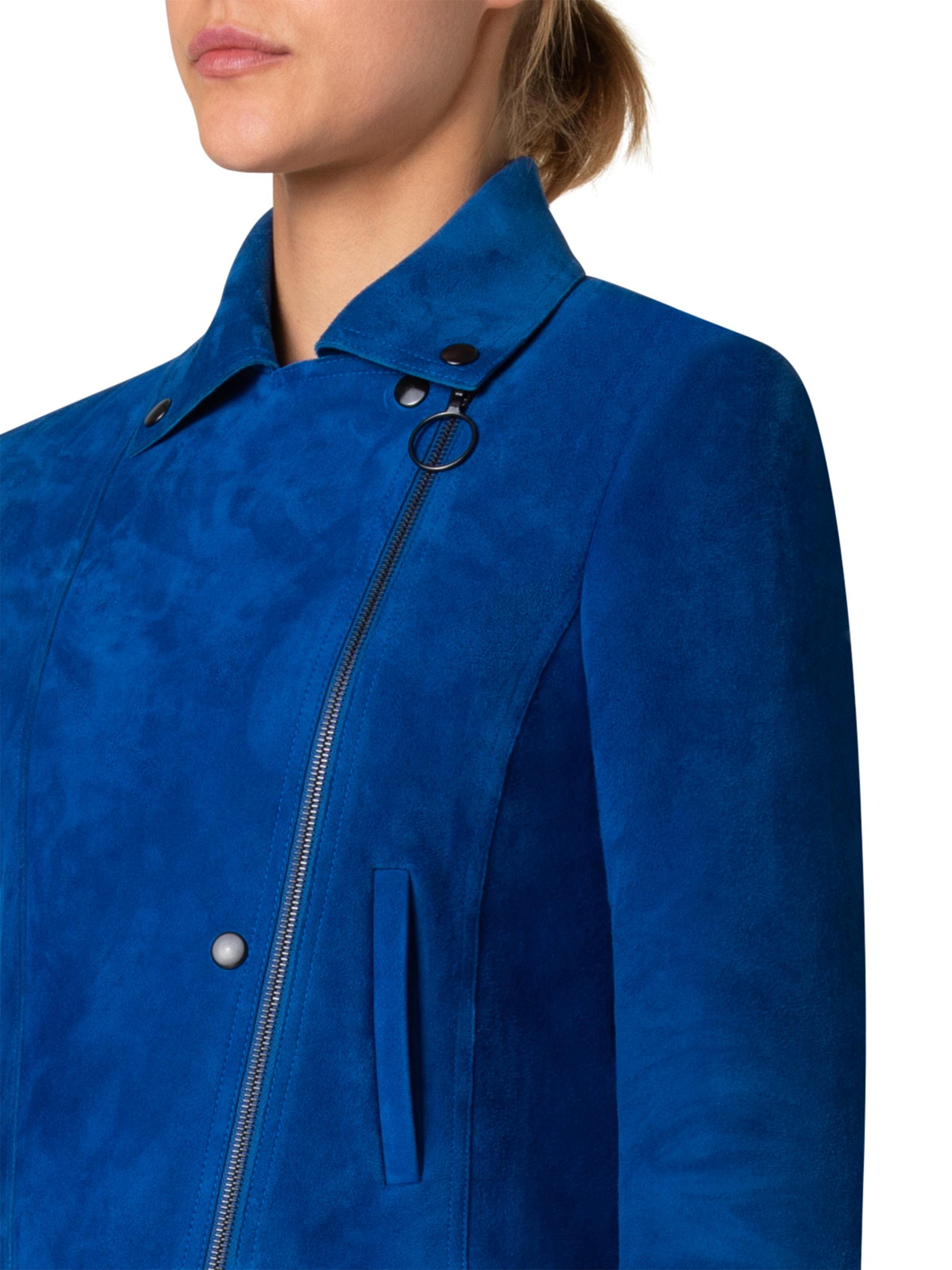 Akris punto Suede Cropped Biker Jacket | Saks Fifth Avenue