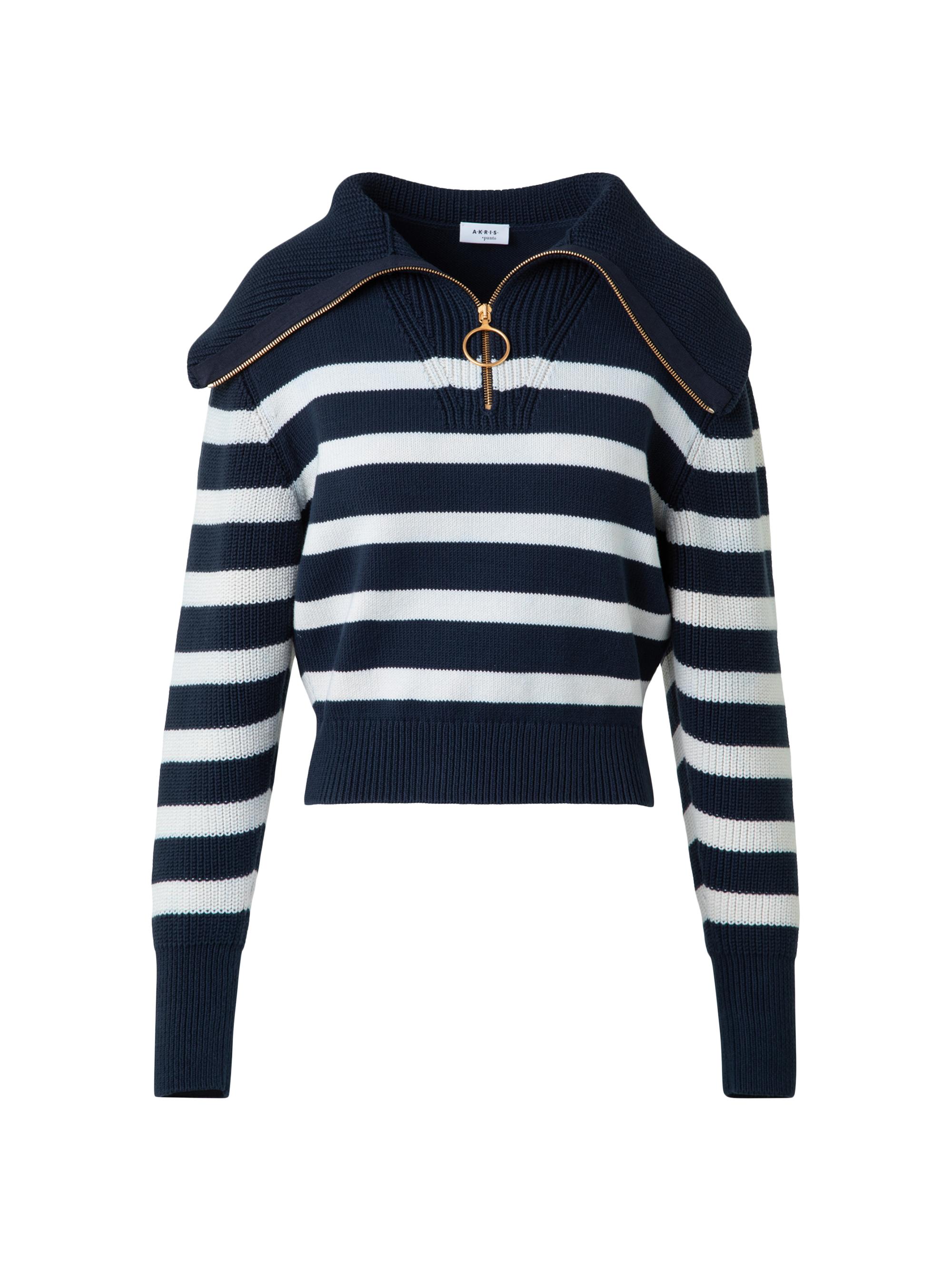 Akris punto Striped Cotton-Blend Sweater | Saks Fifth Avenue