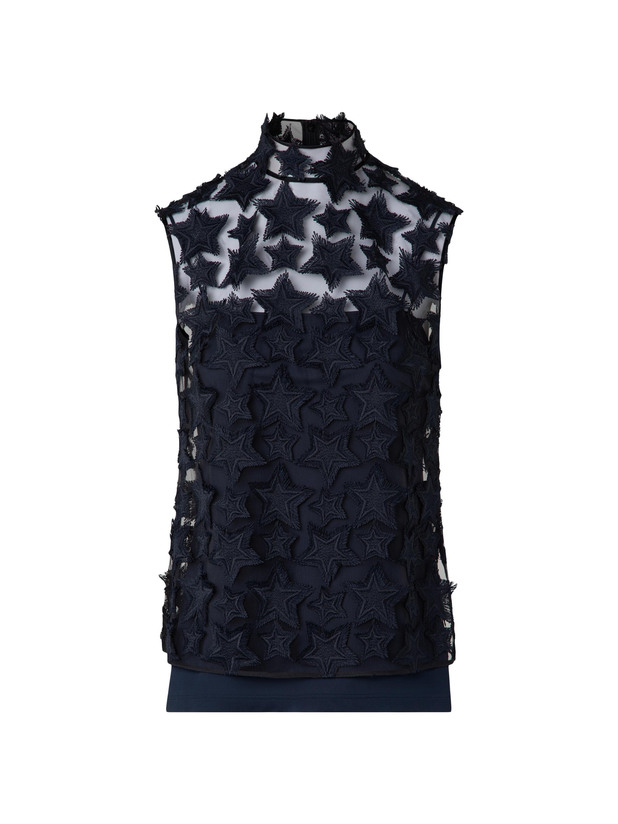 Akris punto Women's Star Sleeveless Tulle Top - Navy