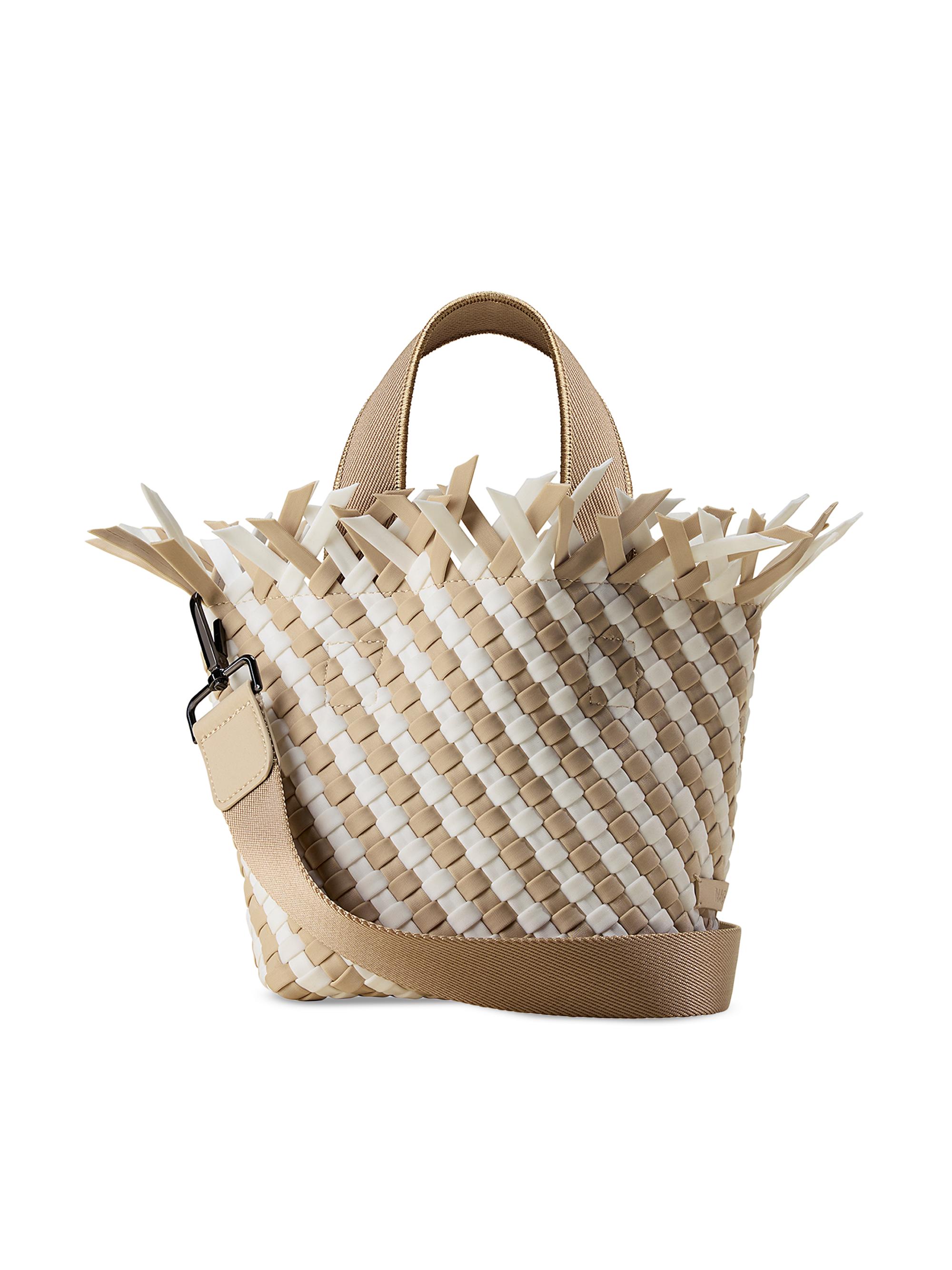 Naghedi Women's Havana Petit Stripe Tote Bag - Beige White