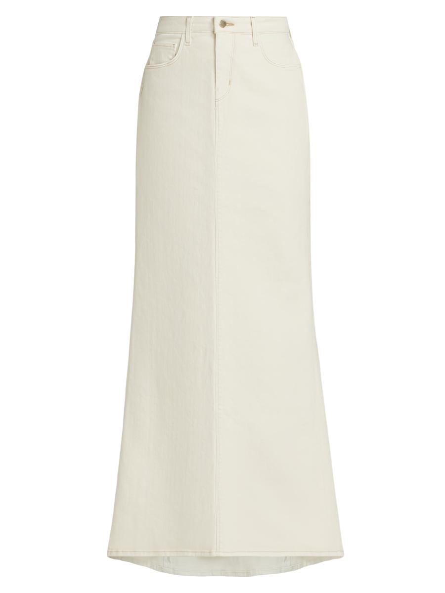 THE TOE Aegean Denim Pants ホワイト＋アメリスカート THE TOE Aegean Denim Pants ホワイト＋アメリスカート