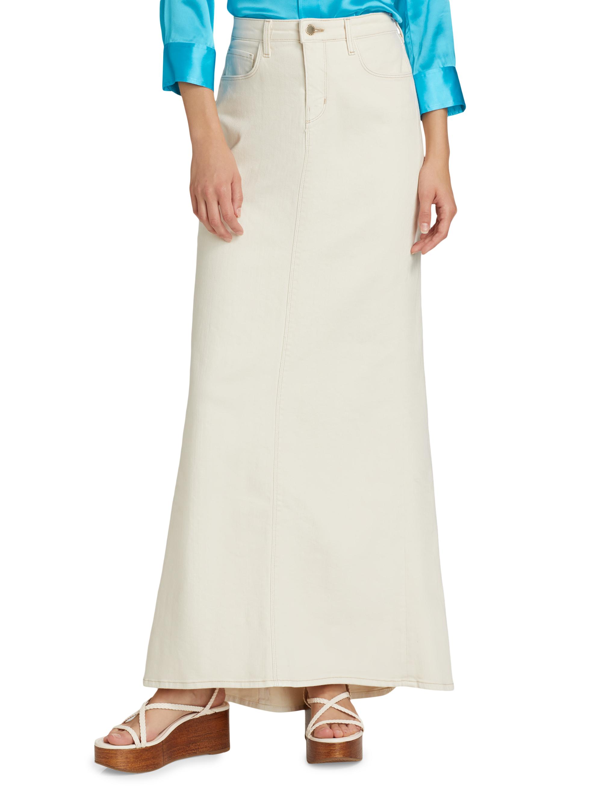 THE TOE Aegean Denim Pants ホワイト＋アメリスカート THE TOE Aegean Denim Pants ホワイト＋アメリスカート