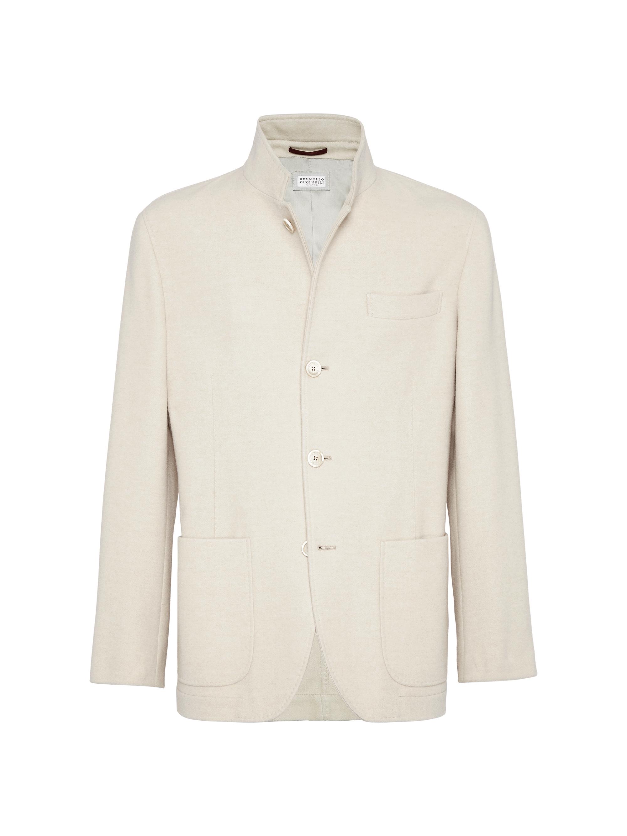 Brunello Cucinelli Men's Water Resistant Lightweight Cashmere Jacket - Pebble