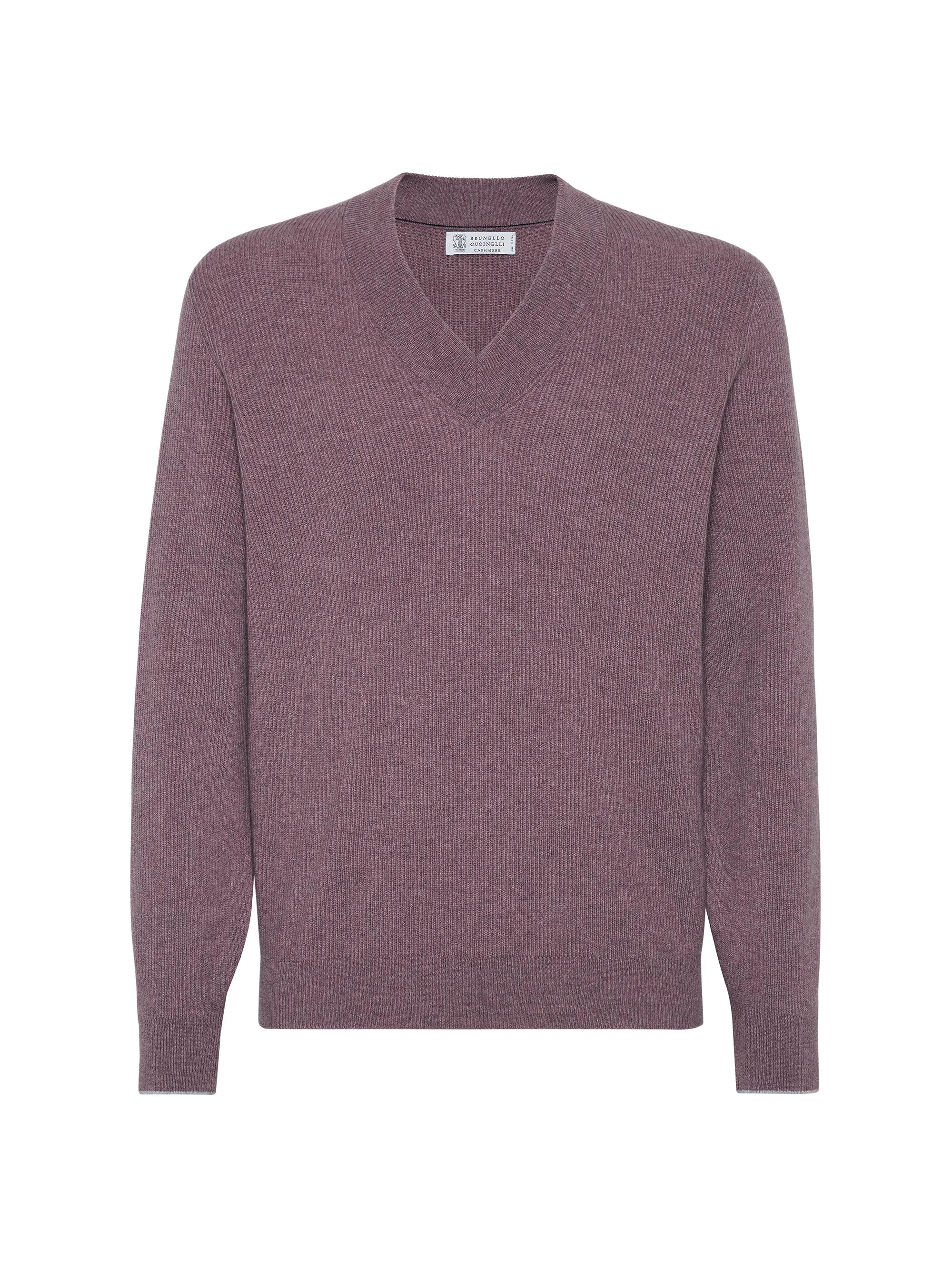 Brunello Cucinelli Men's Cashmere English Rib Sweater - Light Purple