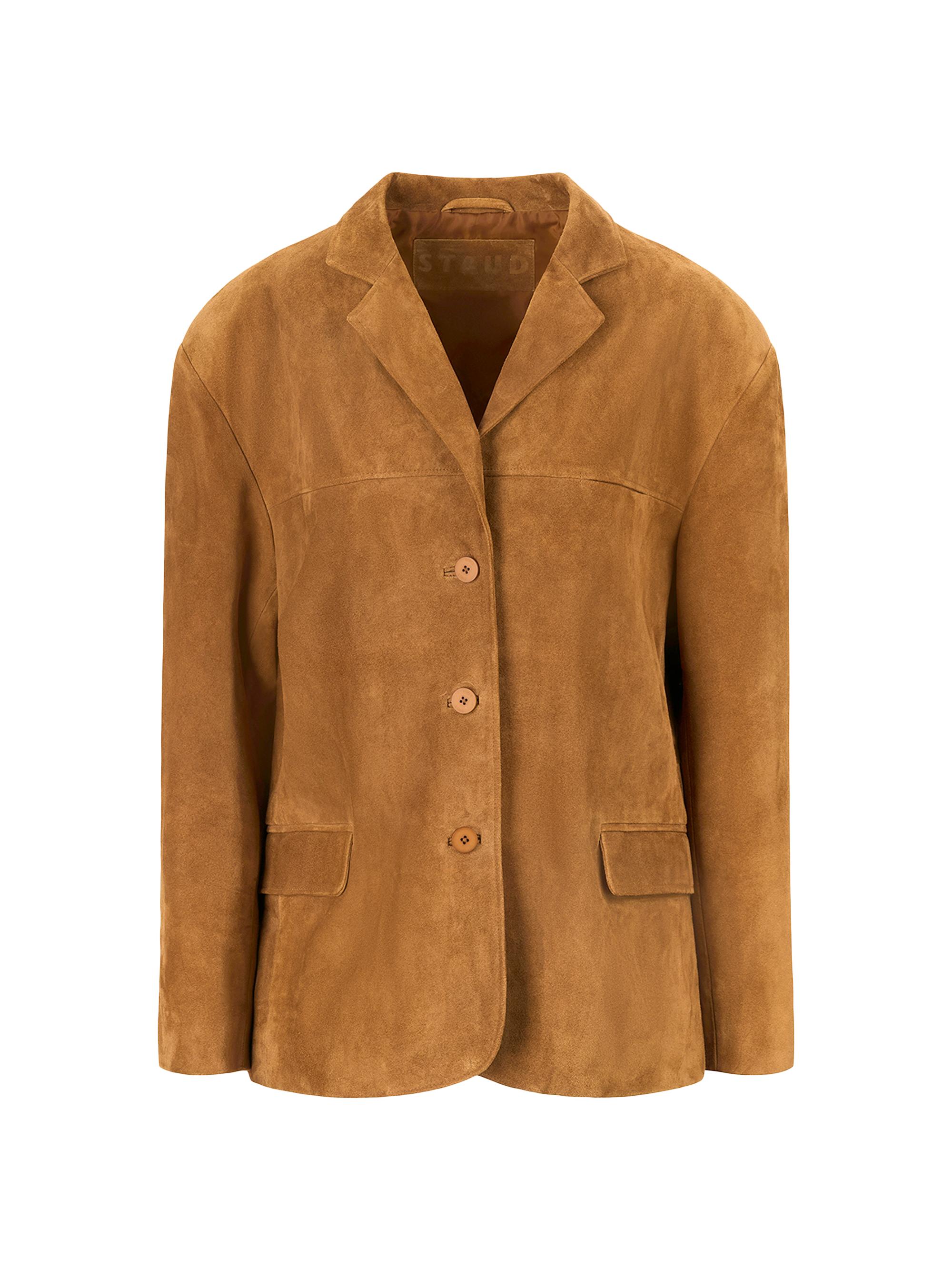 Staud Women's Corrine Suede Jacket - Tan