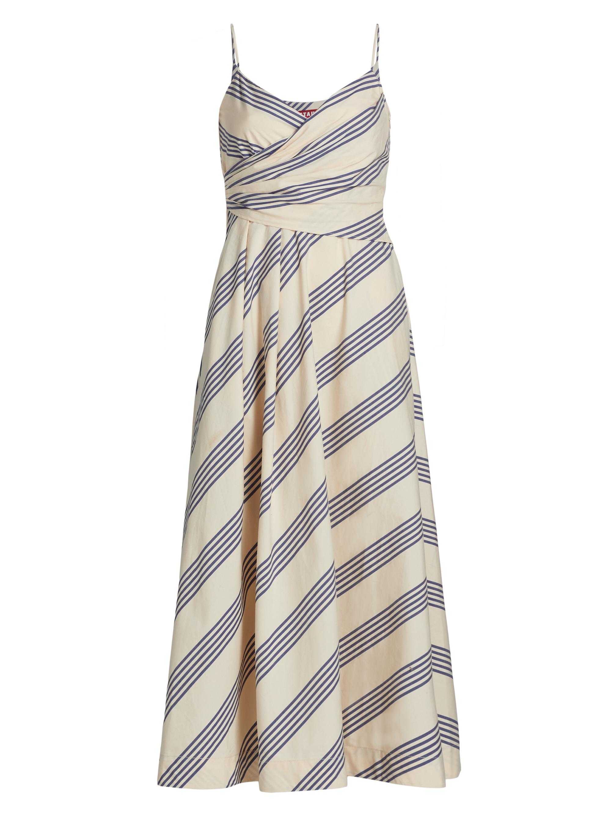 Staud Women's Sarah Striped Stretch-Cotton Dress - Marine Bayadere Stripe