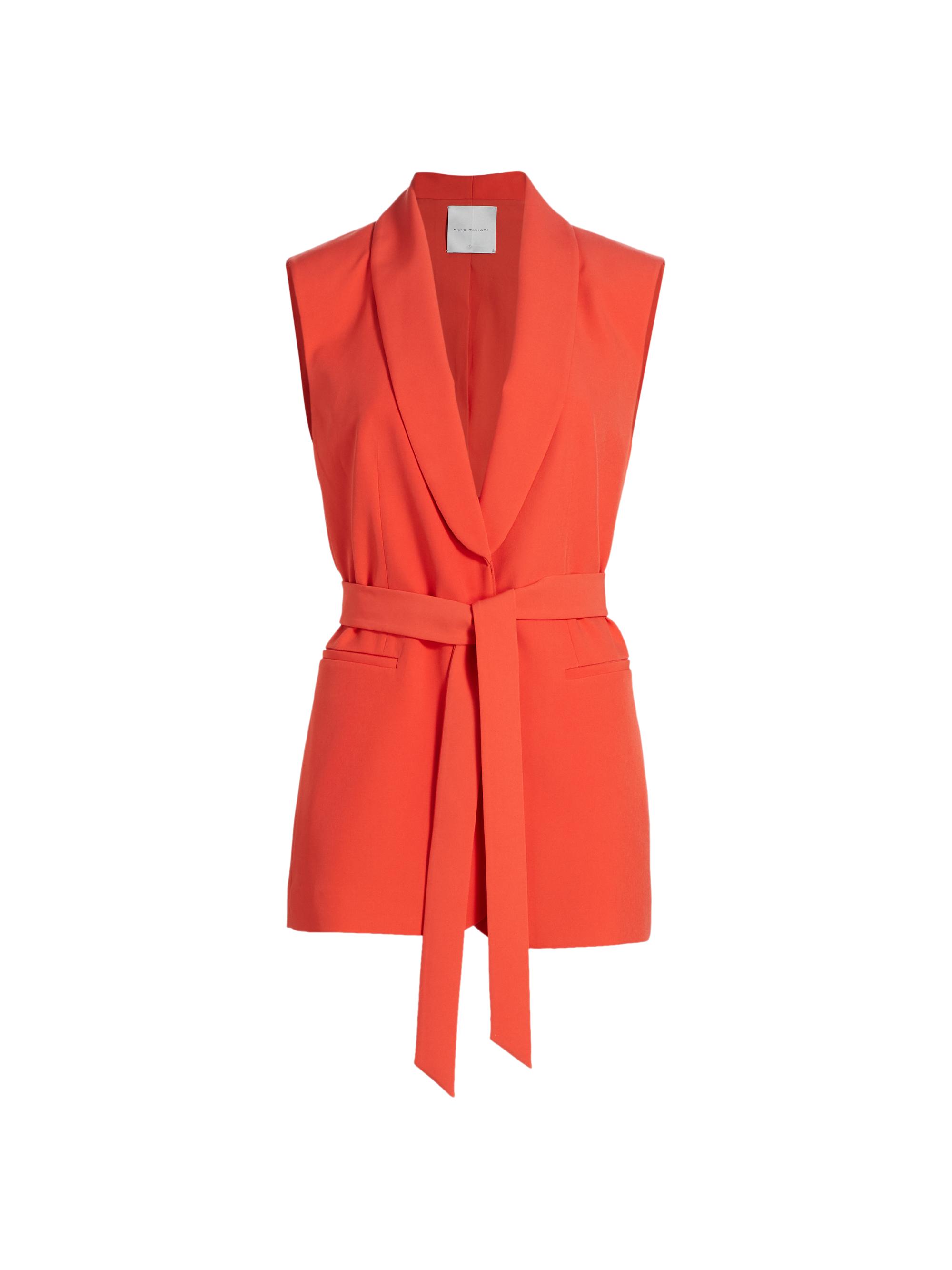 Elie Tahari Women's Jolene Tie-Waist Vest - Jupiter Glow