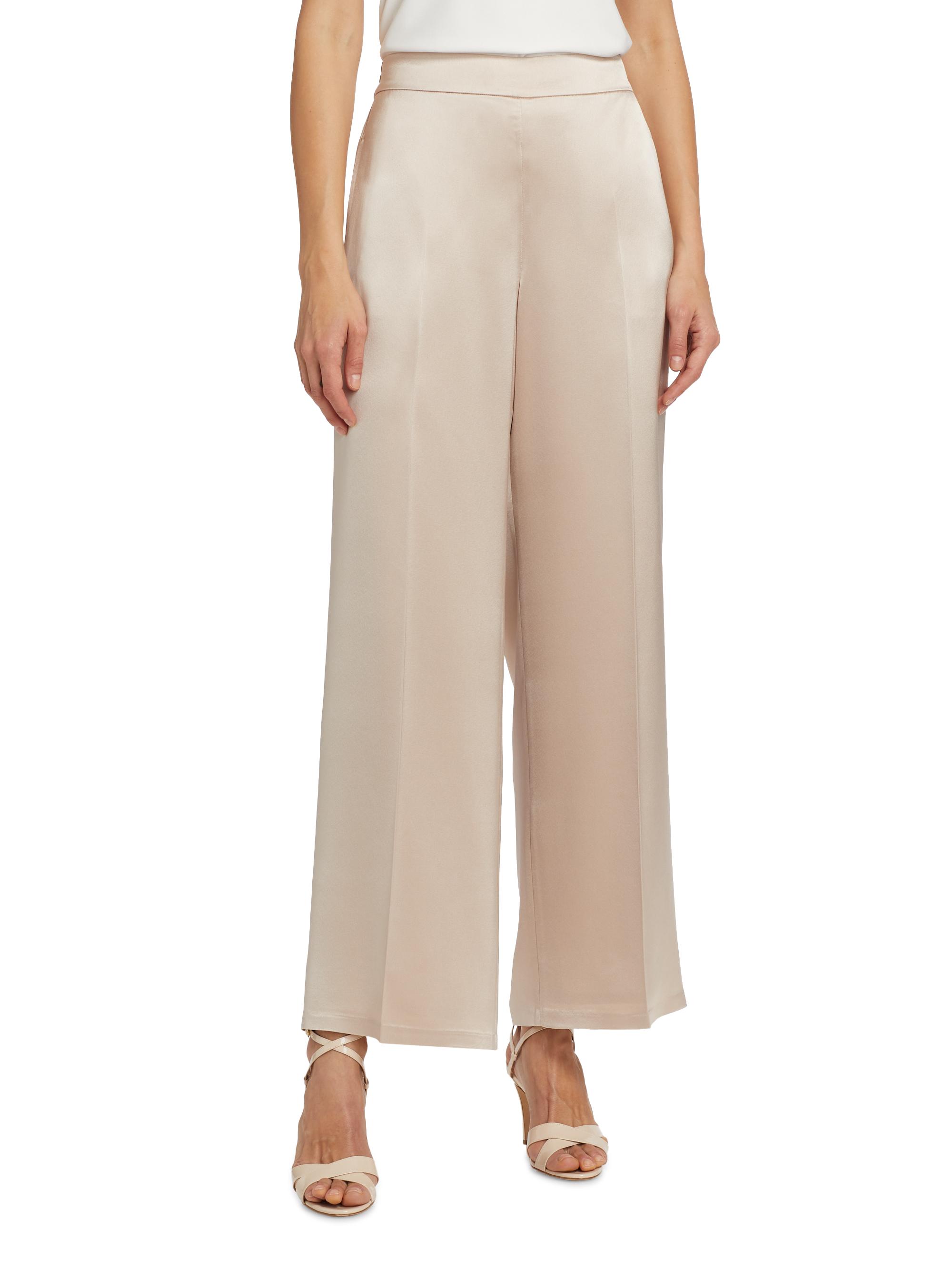 Elie Tahari Ashlynn Satin Cropped Wide-Leg Pants Saks Fifth Avenue