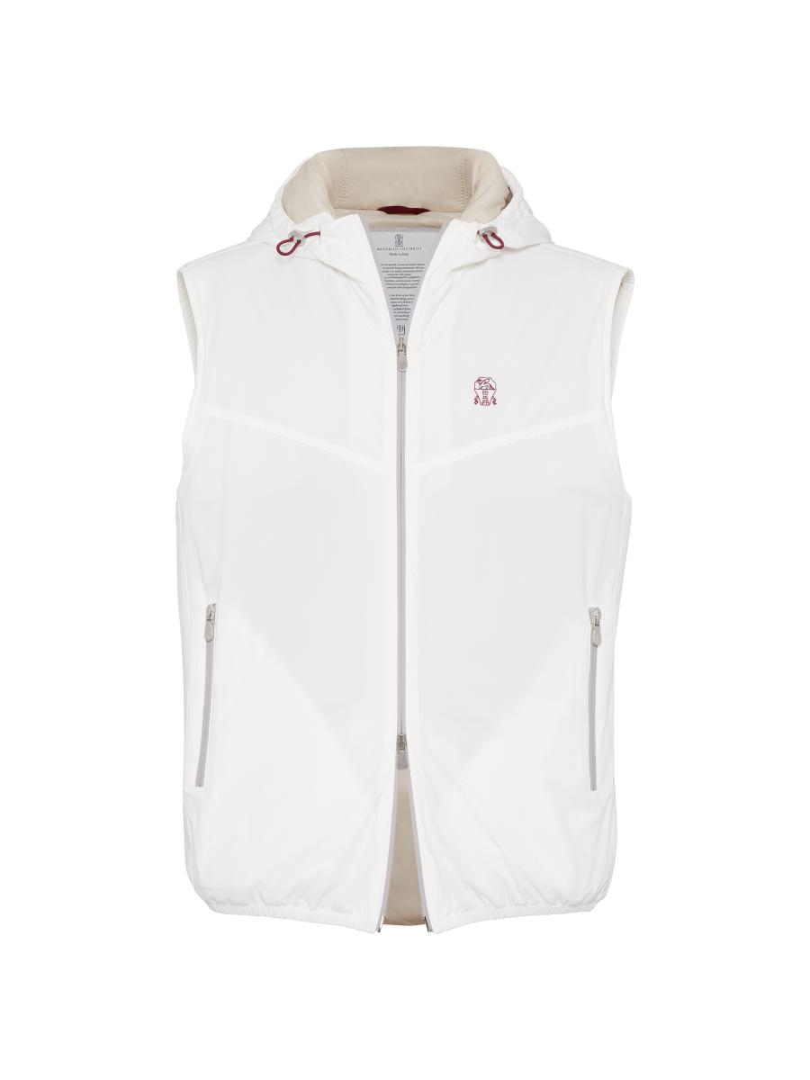 ベスト・ジレ BRUNELLO CUCINELLI Women Vests MSB582002C159 White Brunello Cucinelli Dazzling cotton English rib knit down