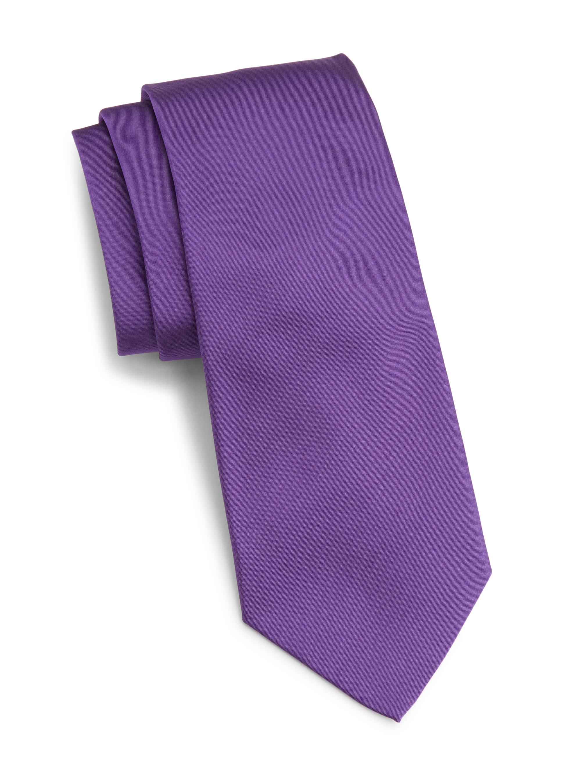 Ralph Lauren Purple Label Men's Peau de Soie Silk Tie - Violet
