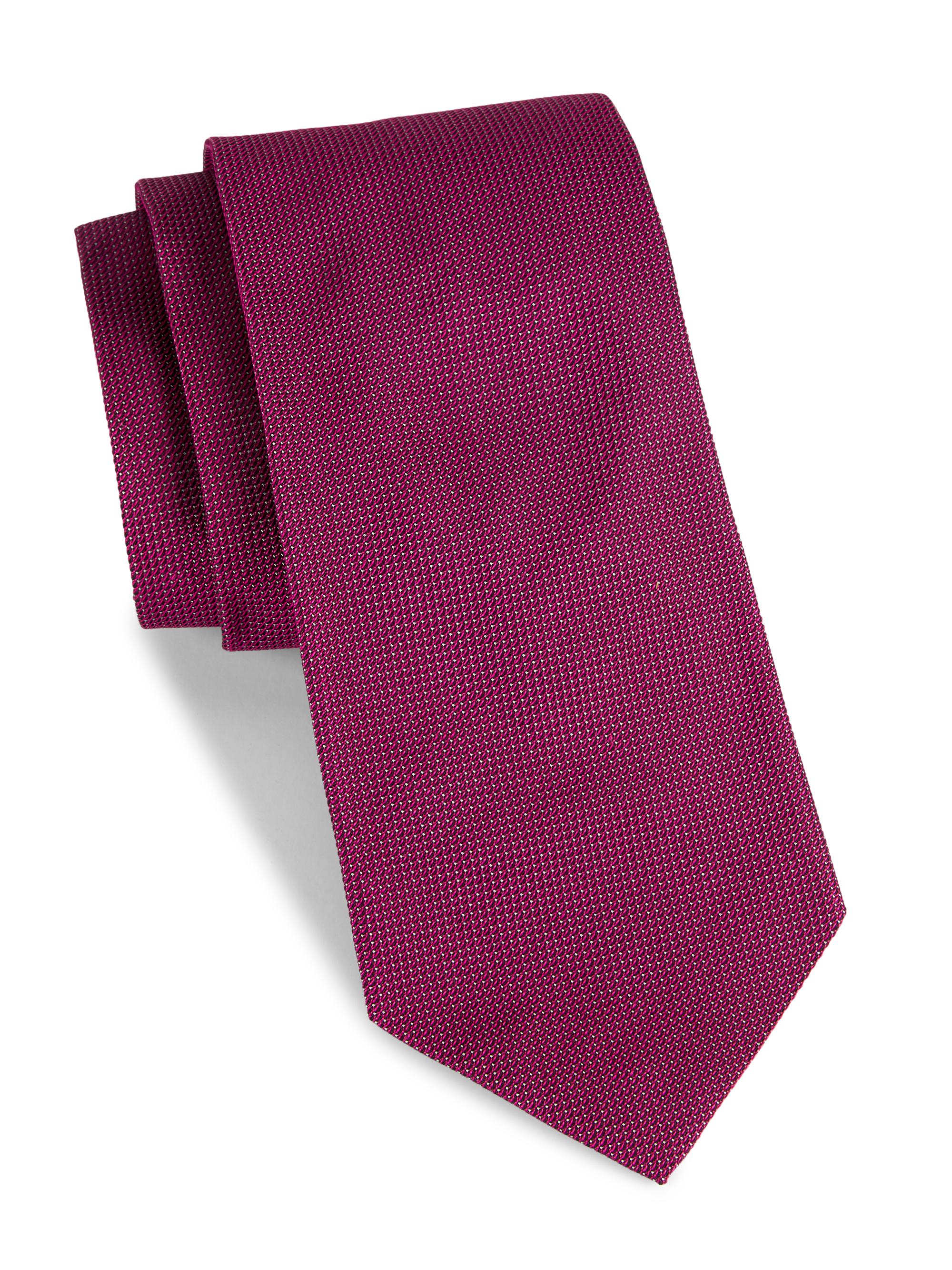 Ralph Lauren Purple Label Men's Bond St Geometric Silk Tie - Berry