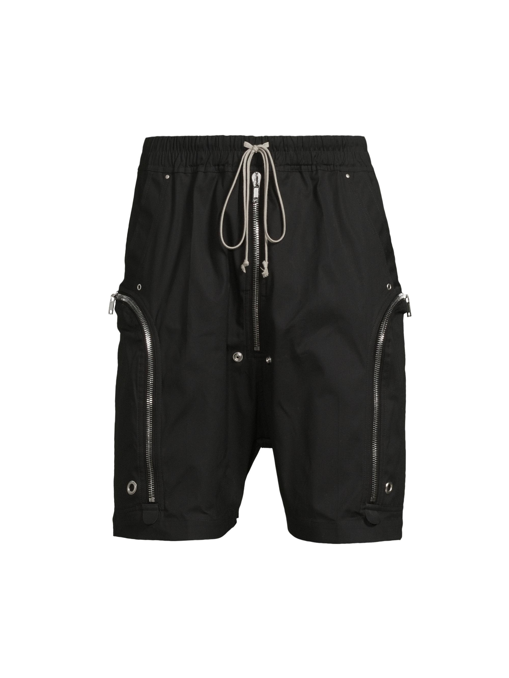 Rick Owens Men's Bauhaus Zip Drawstring Shorts - Black