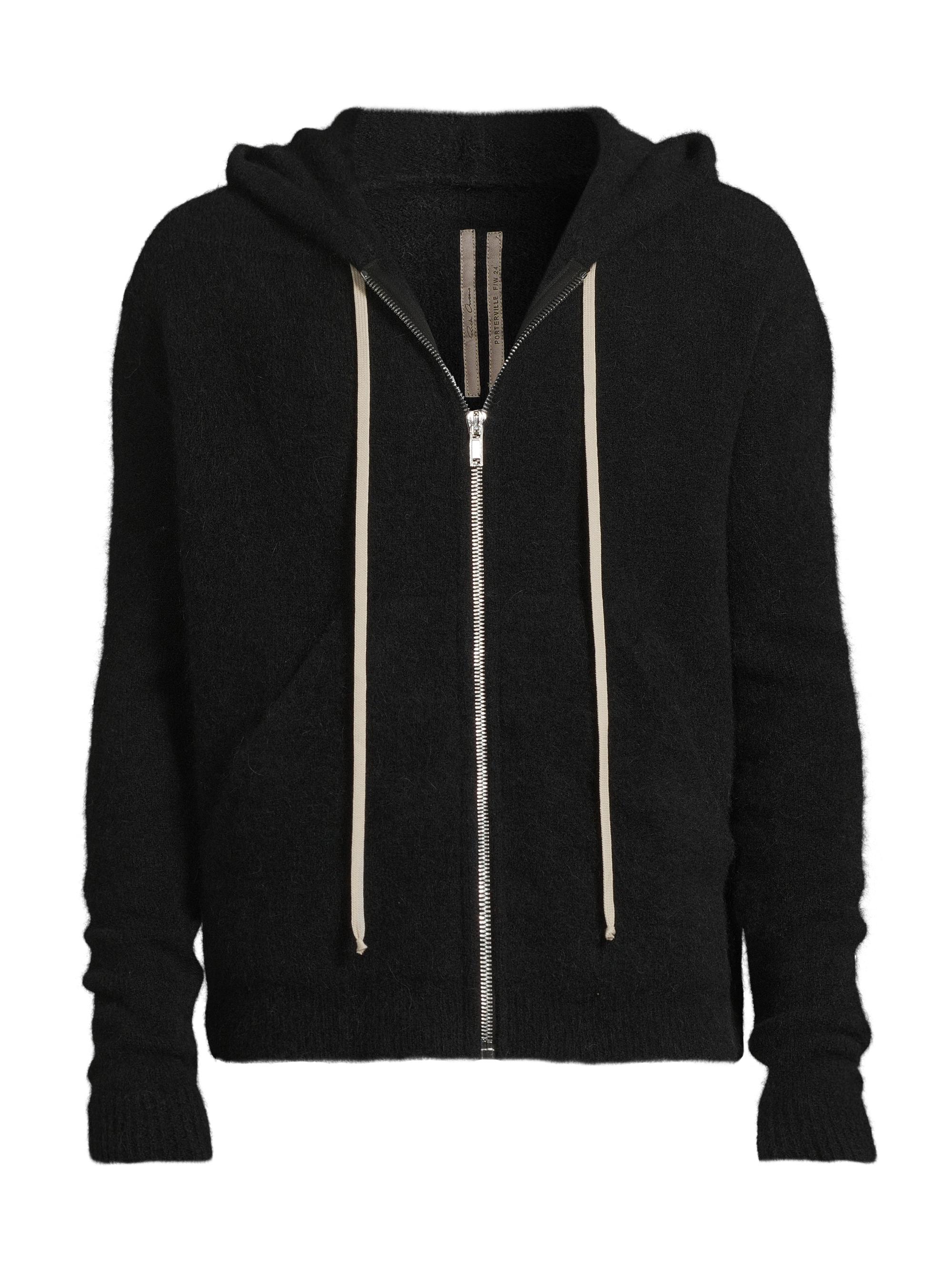 Rick Owens Men's Giaccia Fleece Zip Hoodie - Black