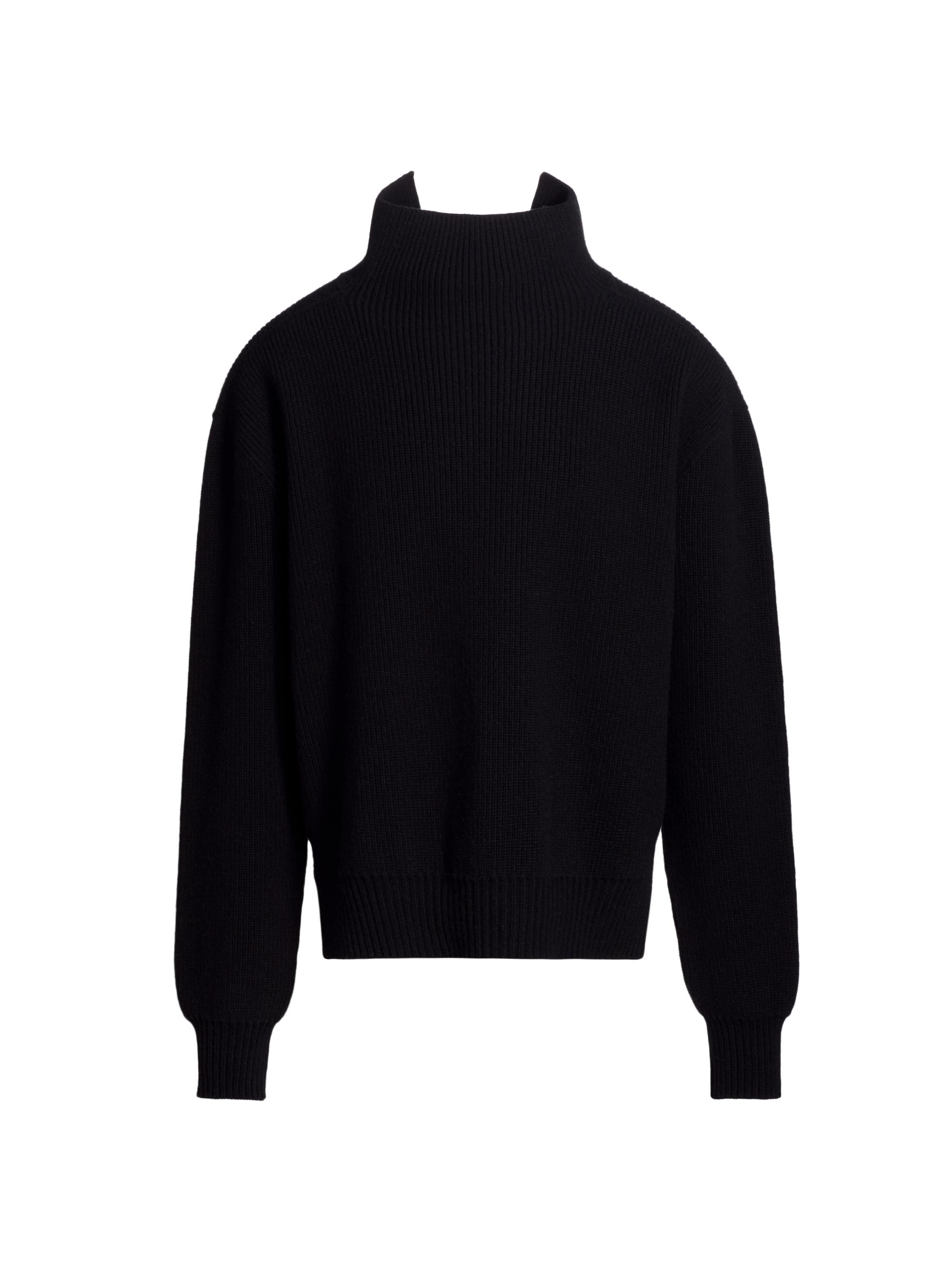 Rick Owens Men's Ribbed Wool Sweater - Black