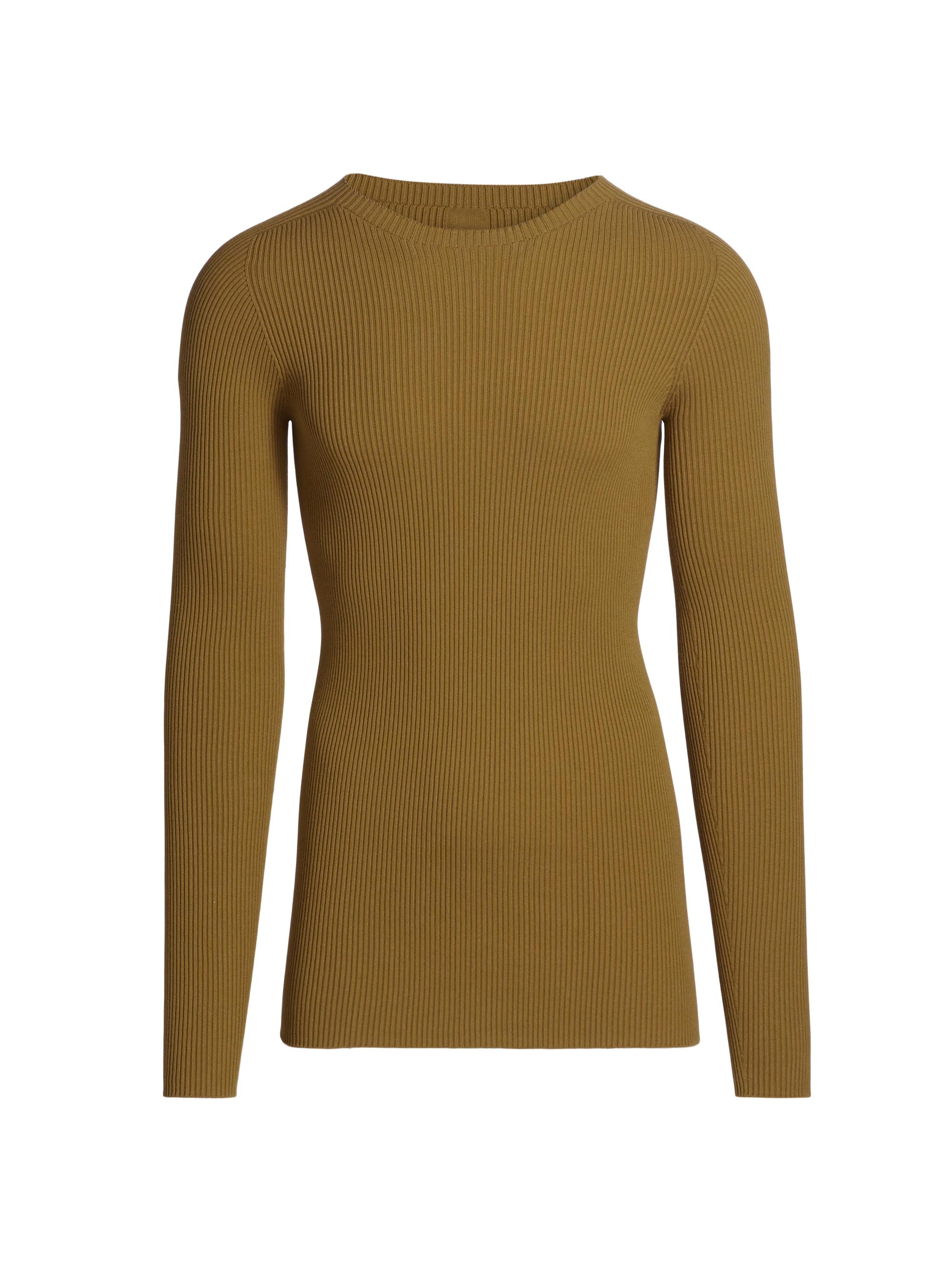 Rick Owens Men's Ribbed Crewneck Sweater - Honey
