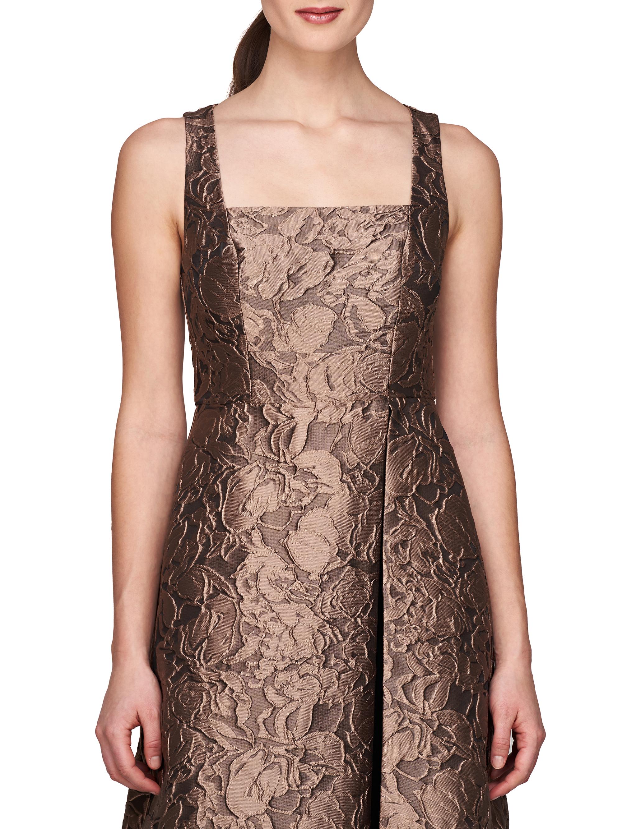 新品★ SHEER JACQUARD TAILORED ROMPERS Enchanting Chic Floral Jacquard Skater Romper | Windsor