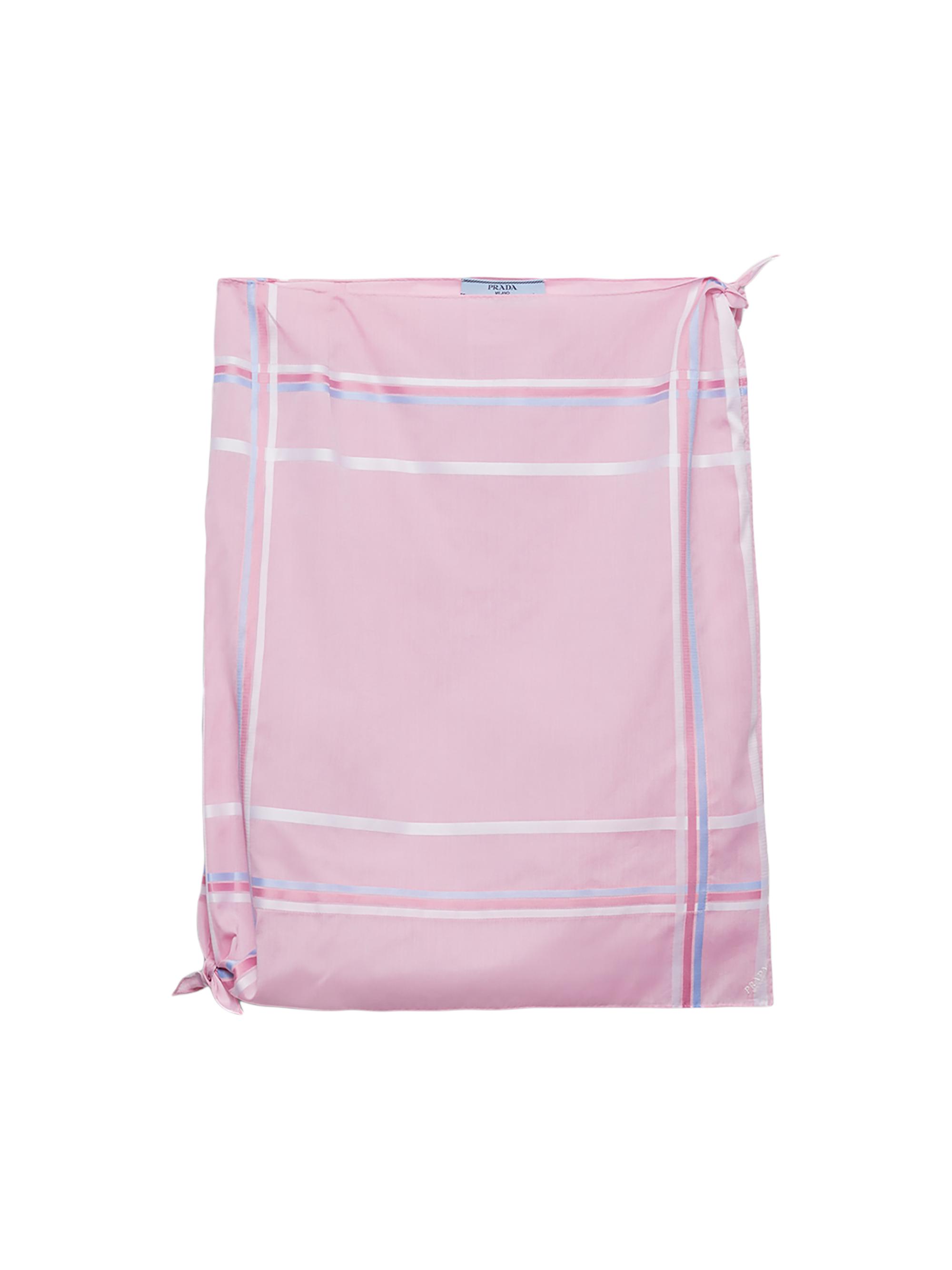 Prada Women's Checked Cotton Skirt - Pink