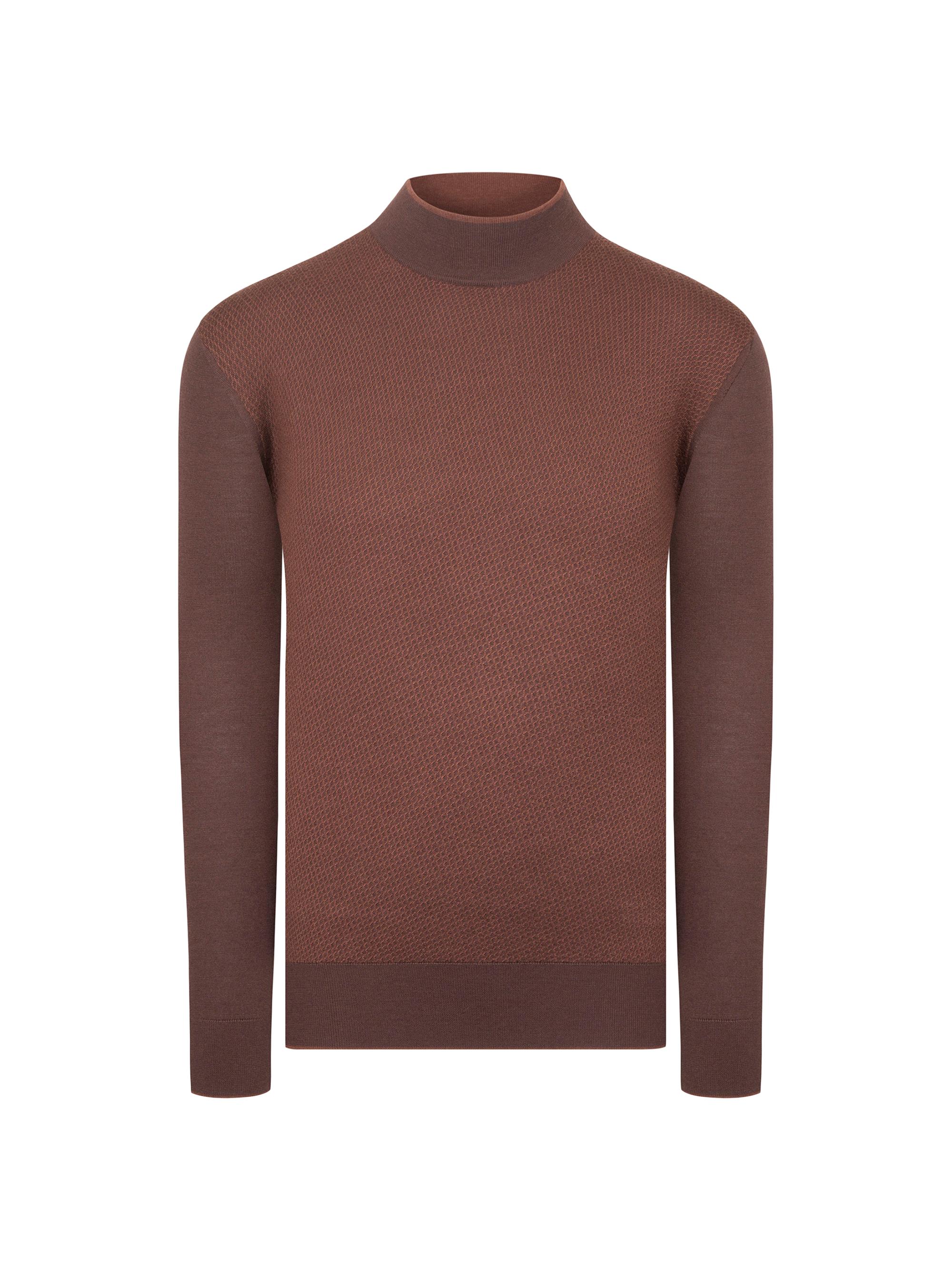 Stefano Ricci Men's Cashmere and Silk Mockneck Sweater - Brown