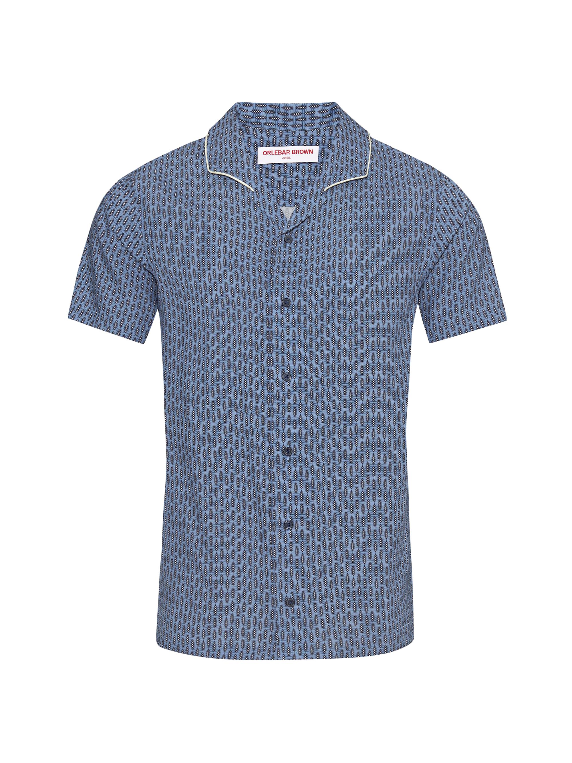 Orlebar Brown Men's Hibbert Perez Abstract Camp Shirt - Springfield Blue