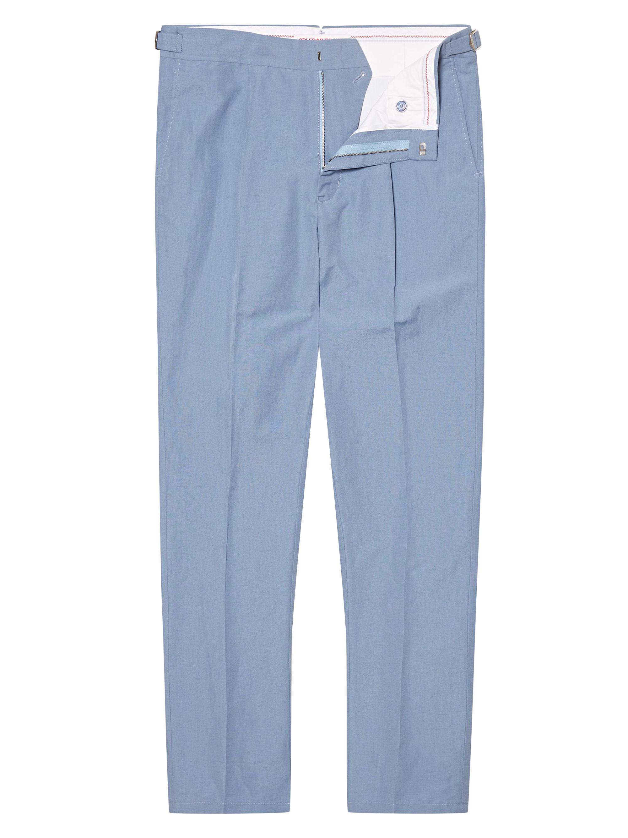 Orlebar Brown Men's Carsyn Linen & Cotton-Blend Trousers - Springfield Blue