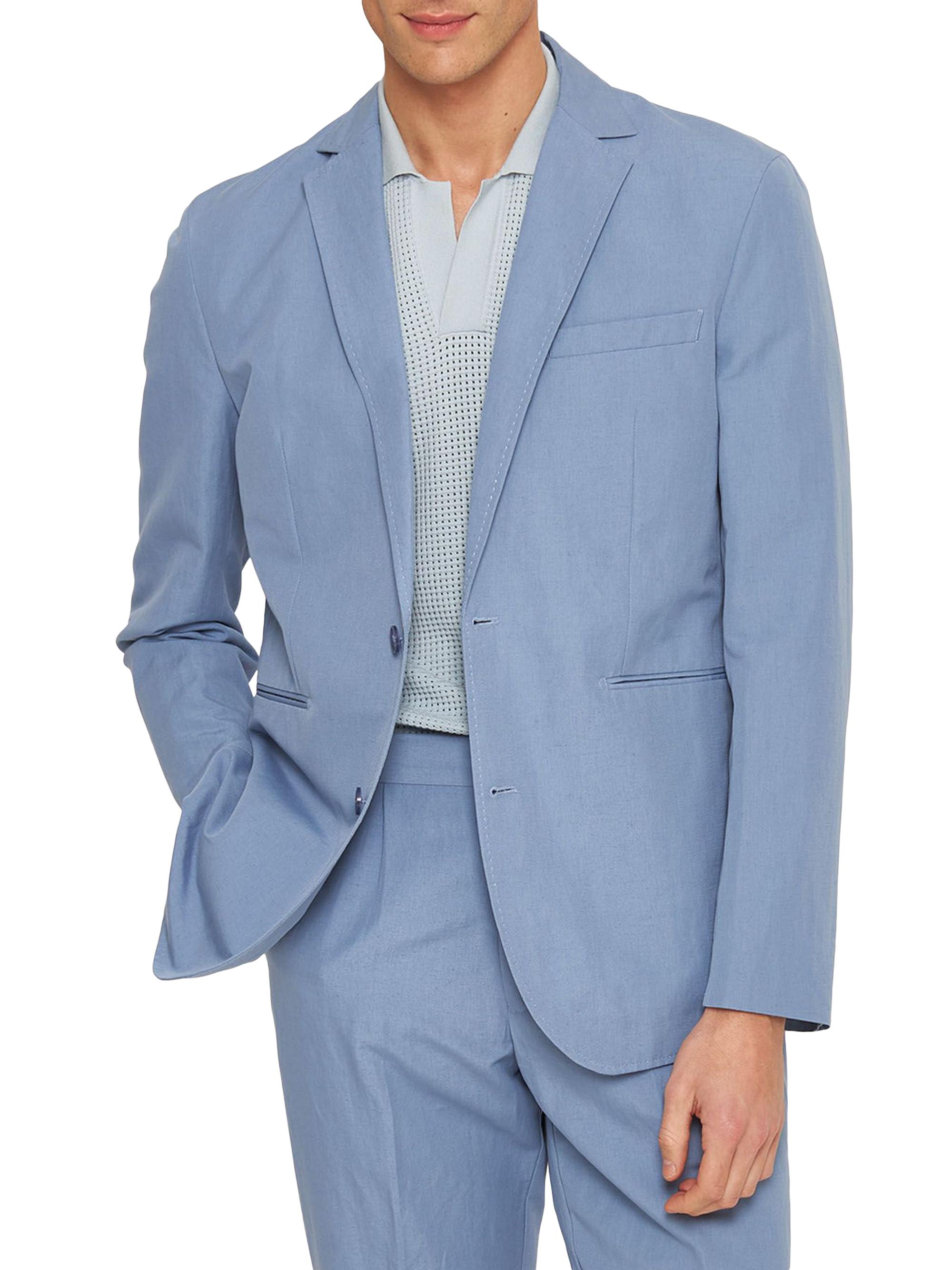 Orlebar Brown Men's Garret Linen & Cotton-Blend Two-Button Blazer - Springfield Blue