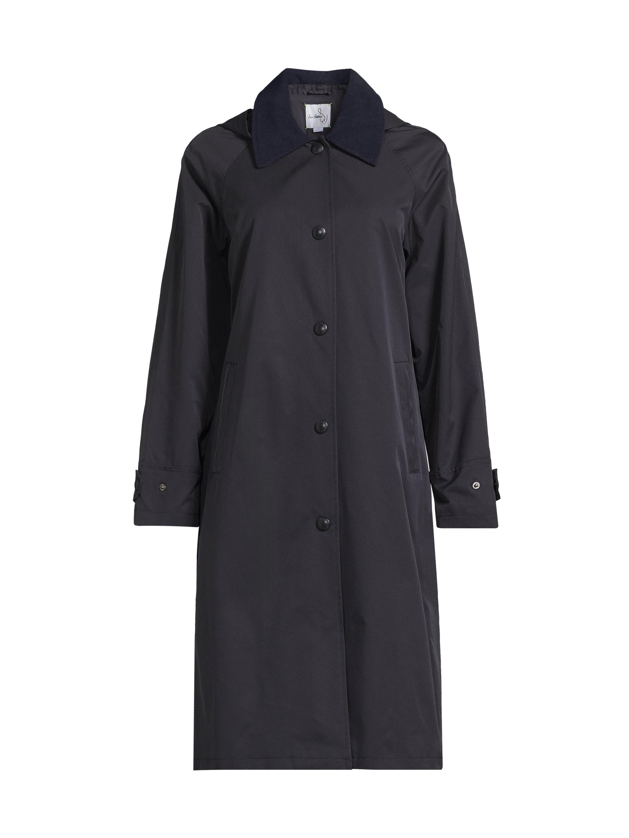 Sam Edelman Women's Twill Snap-Front A-Line Coat - Navy