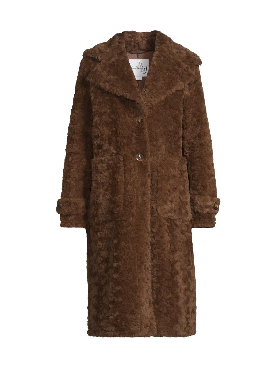 Sam Edelman Faux-Fur Notch Collar Coat | Saks Fifth Avenue