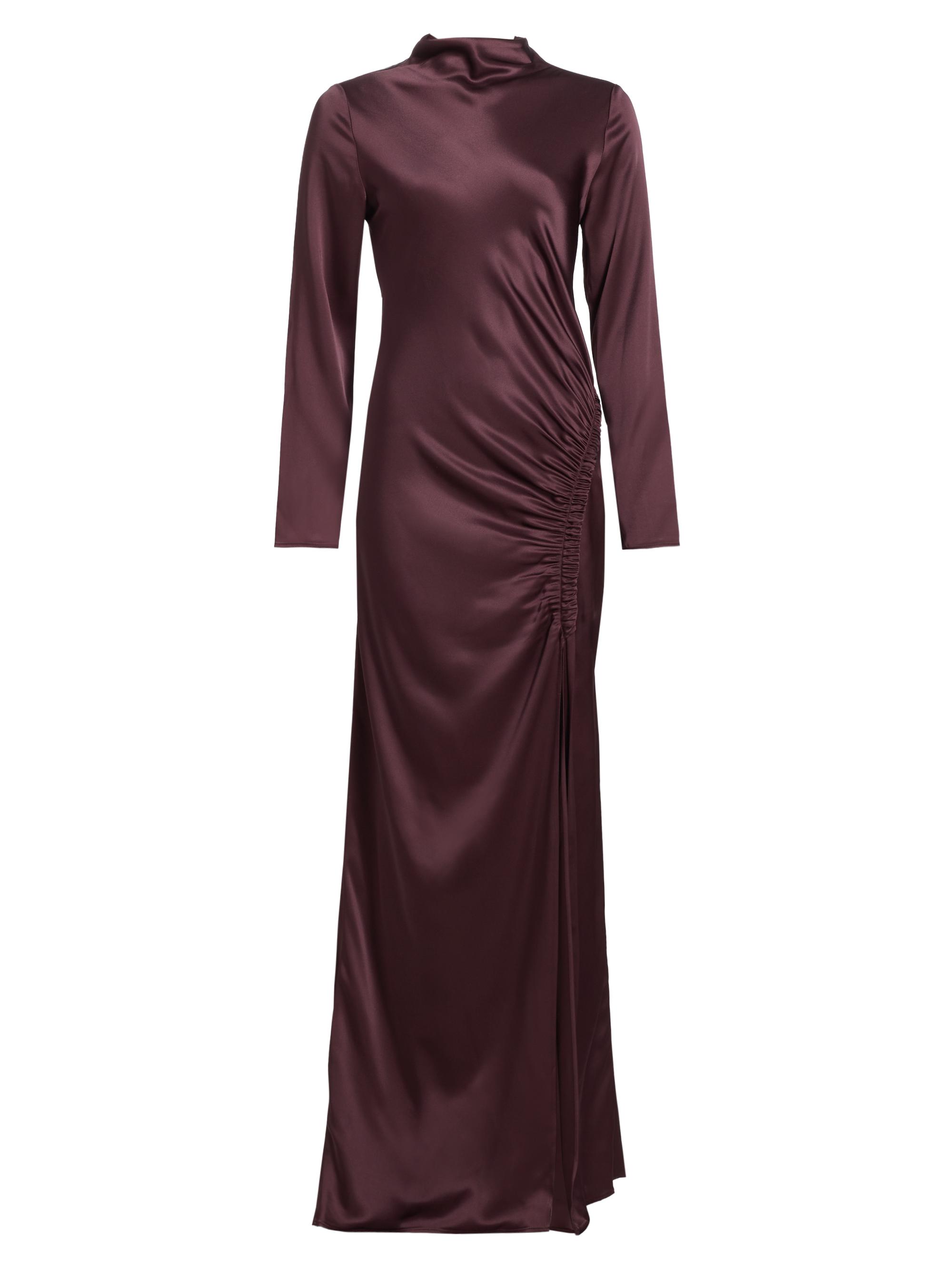 LaPointe Women's Doubleface Ruched Satin Gown - Mulberry