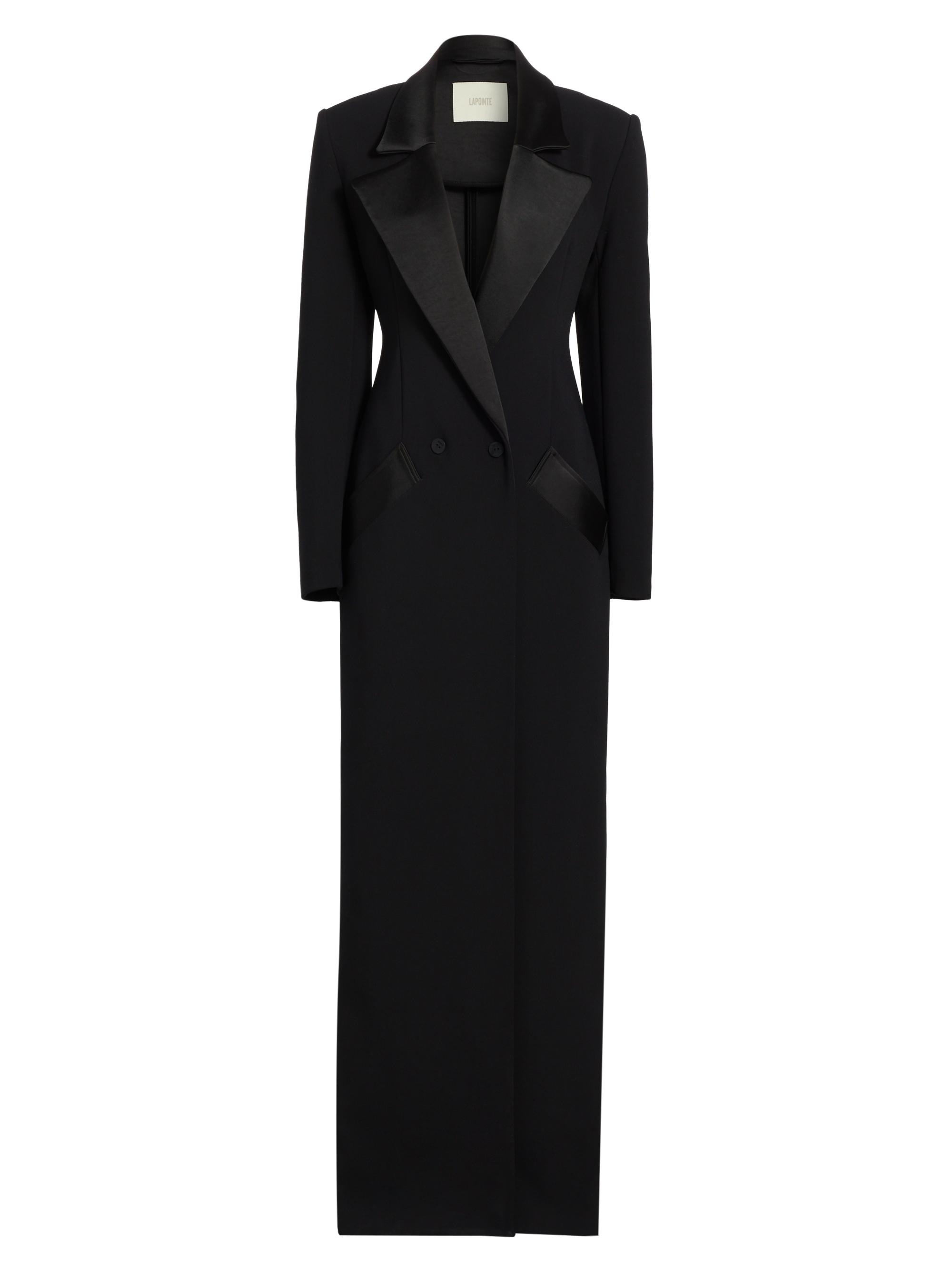 LaPointe Satin Double-Breasted Maxi Coat | Saks Fifth Avenue